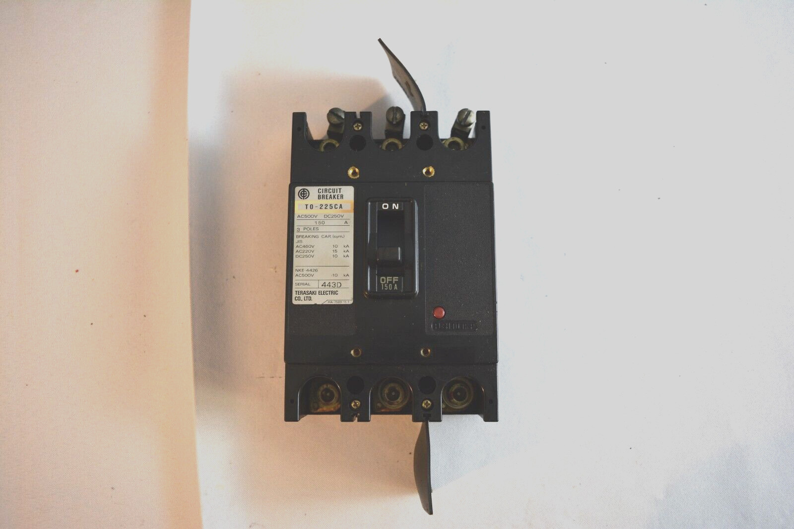 Terasaki T0-225CA, TO-225CA, Circuit Breaker, 150A, Used, WARRANTY