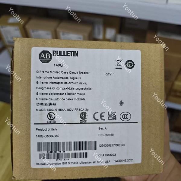 Allen‑Bradley 140G‑G6C3‑C80 Thermal Magnetic Trip | Free Shipping