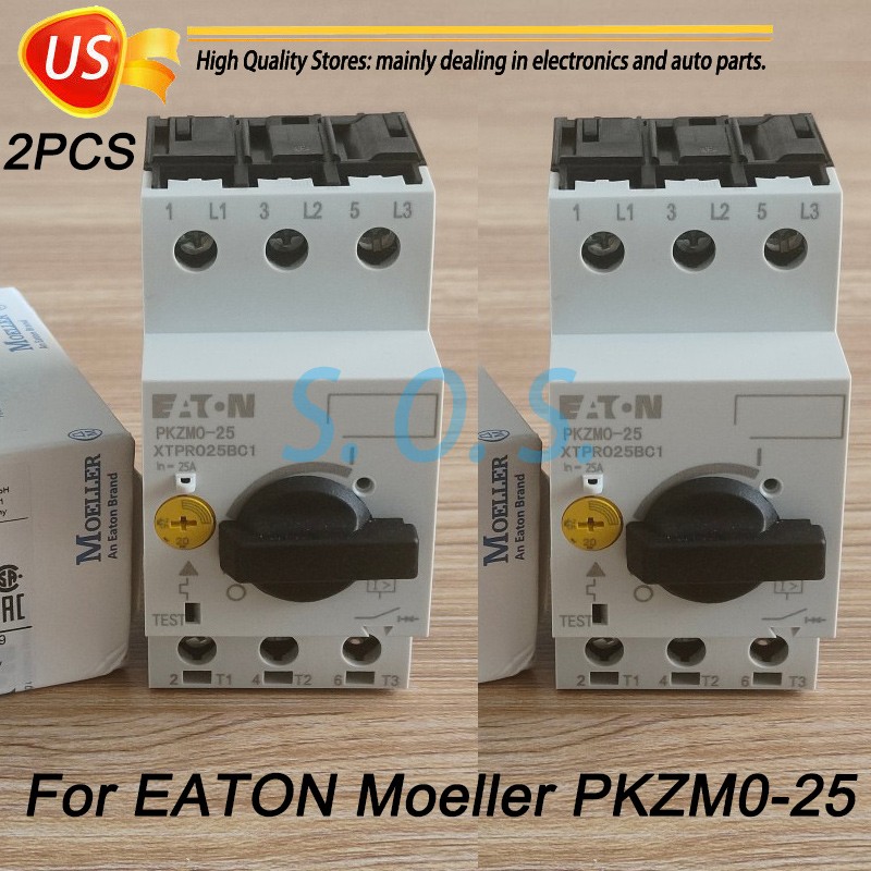 2* Magnetic Circuit Breaker For EATON Moeller PKZM0-25 25A PKZMO25 XTPR025BC1NL