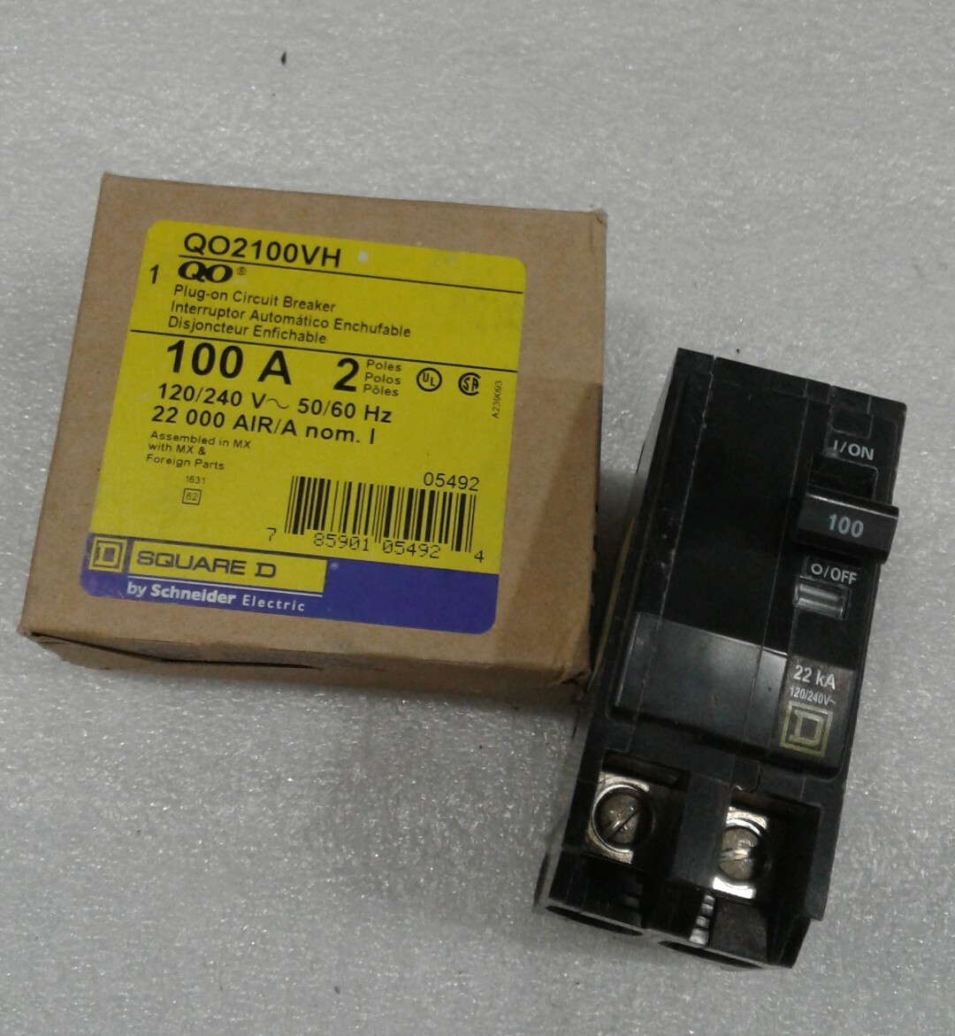 QO2100VH Square D 2p 100a 240V Circuit Breaker NEW!!