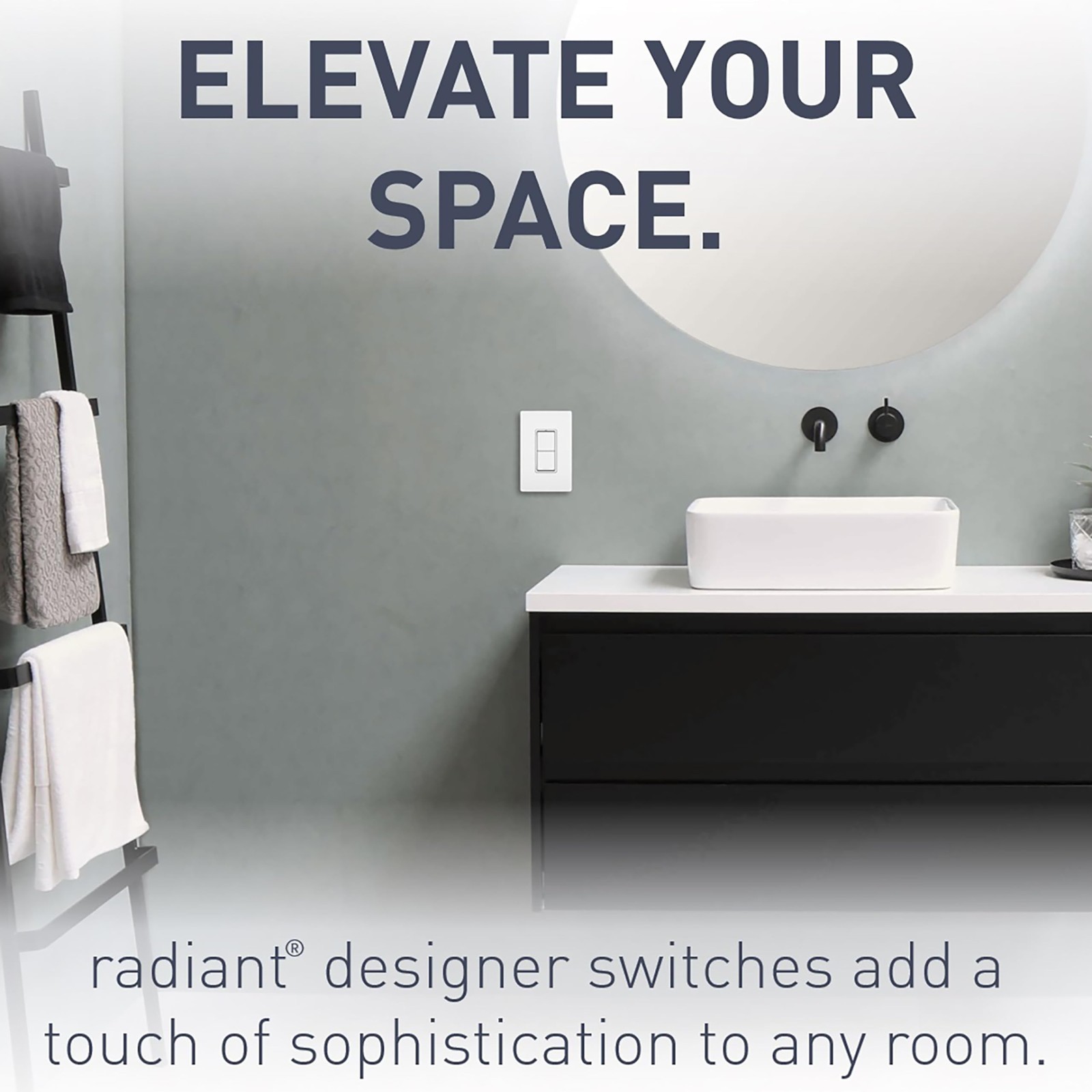 Legrand Radiant 15A 2-in-1 Rocker Light Switch, White, RCD11WCC6