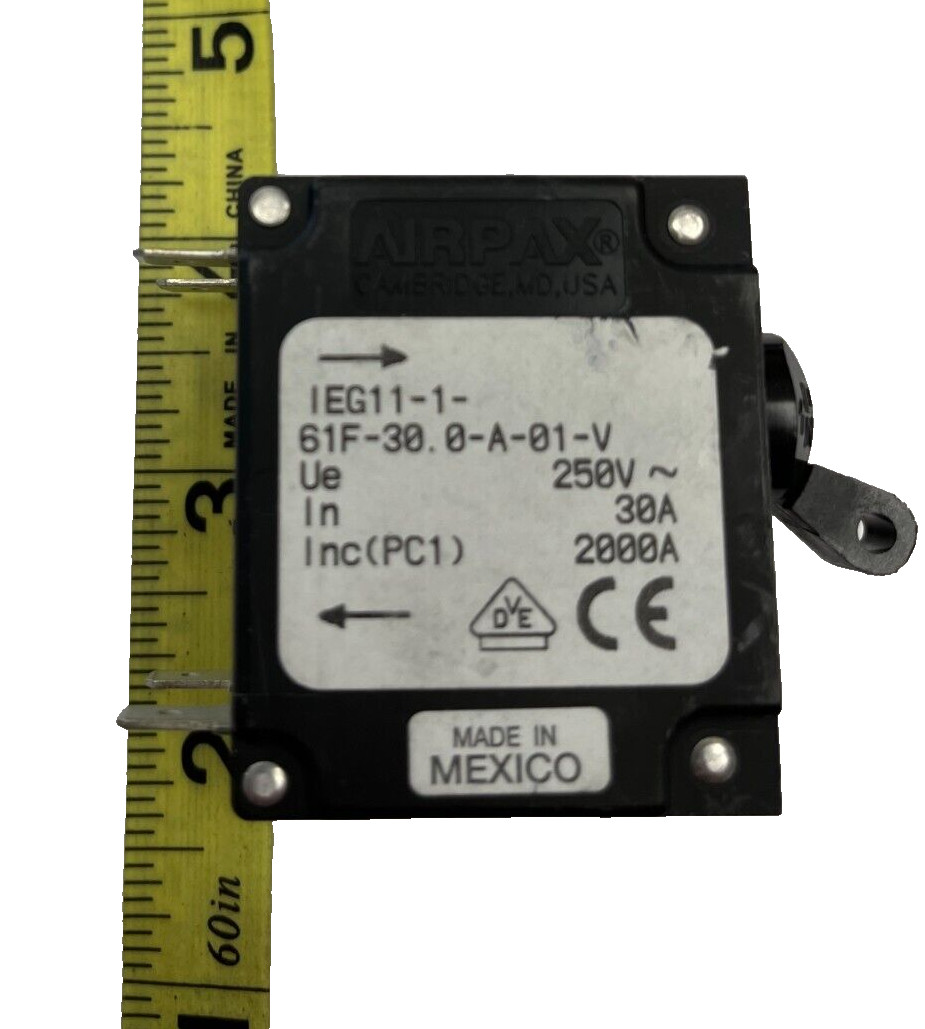 AIRPAX IEG11-1-61F-30.0-A-01-V 30 amp 2 pole circuit breaker