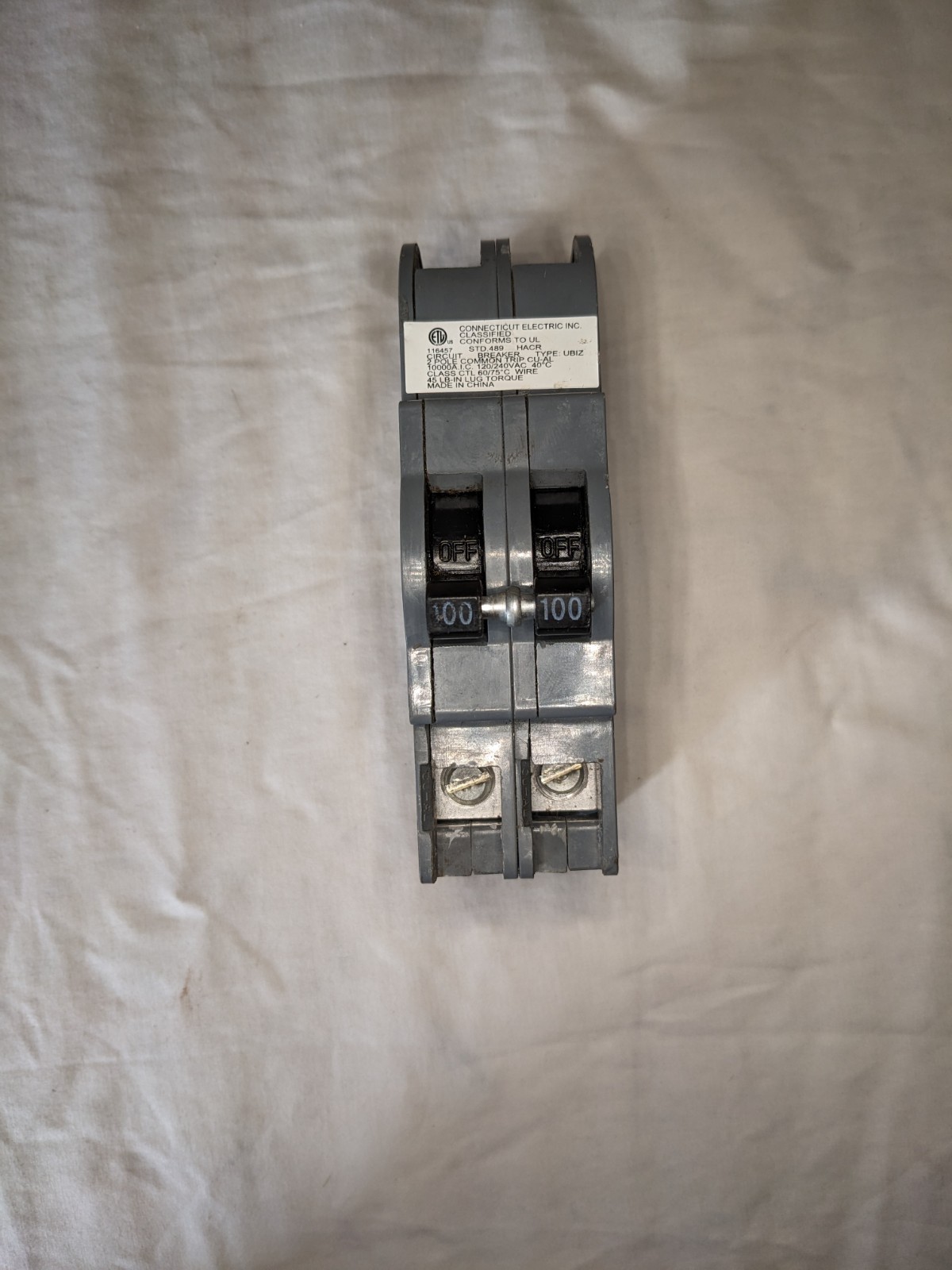Connecticut Electric UBIZ-2100 100 Amp 2-Pole Circuit Breaker for Zinsco Panels
