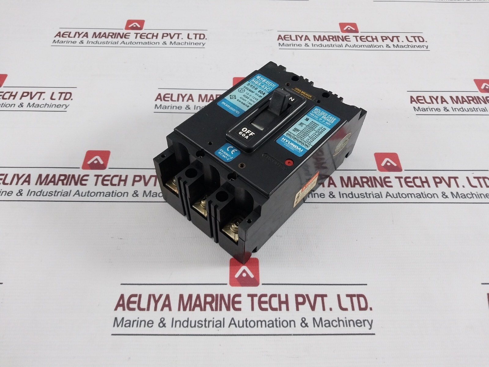 HYUNDAI HBS-63C Molded Case Circuit Breaker 3P UI 660V AC440V 7.5KA