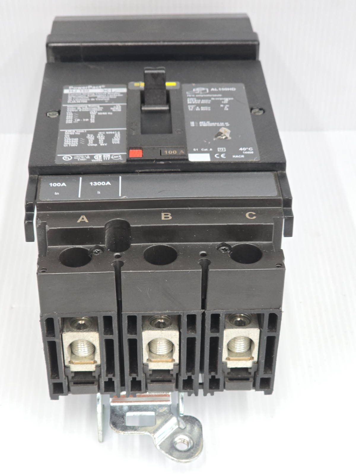 Square D PowerPact 100 Amp I-Line Circuit Breaker 600 VAC 3 Pole 100 kA HJA36100