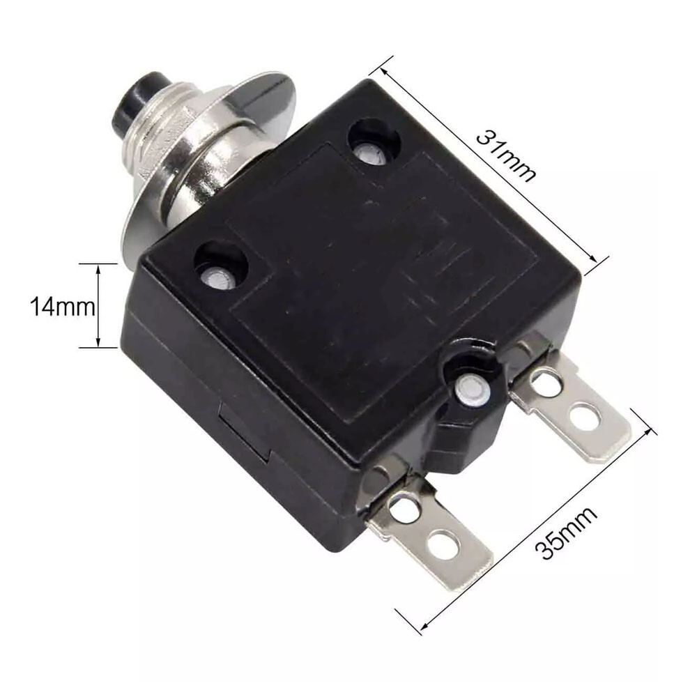 3PC Universal 5-50 Amp Push Button Thermal Circuit Breaker 12-50V DC 125-250V
