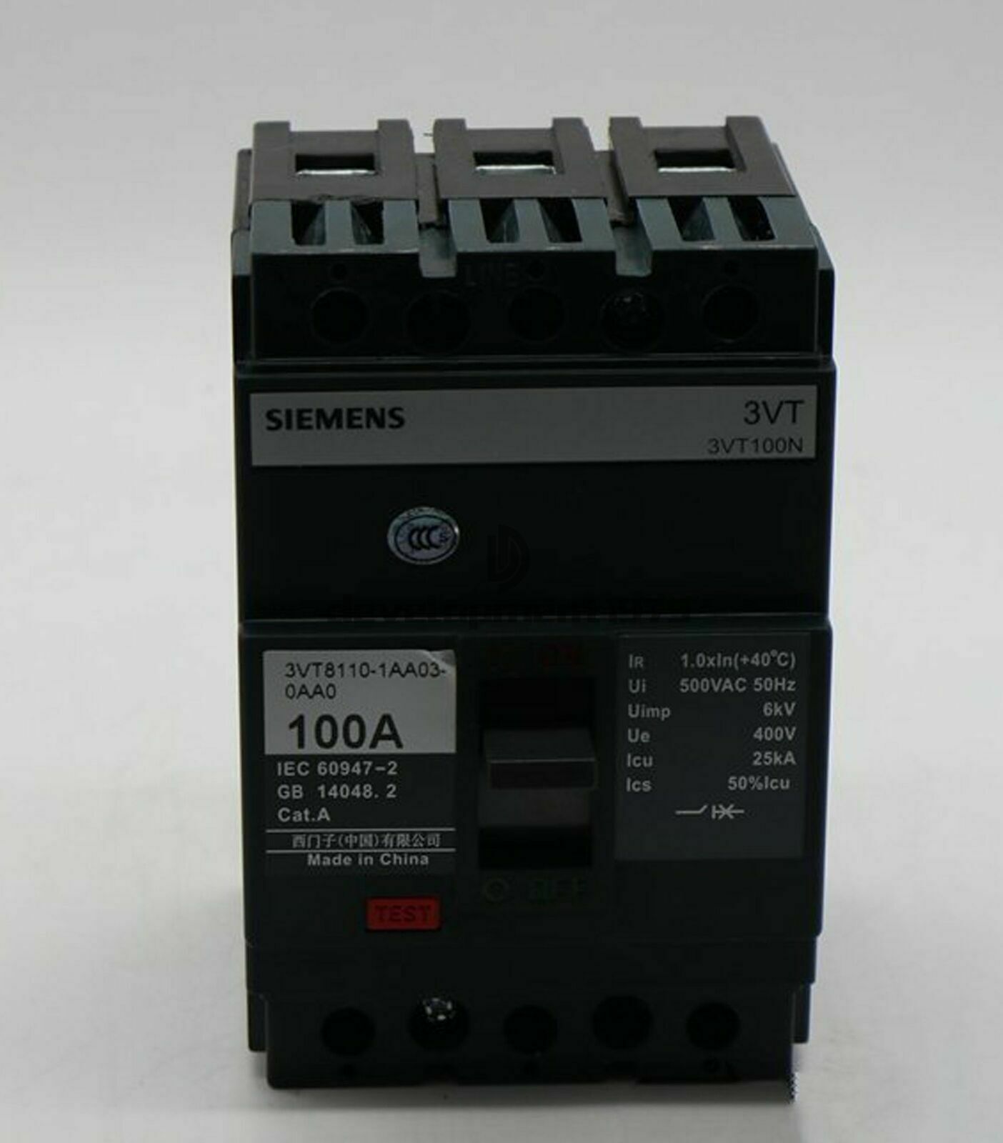 3VT8110-1AA03-0AA0 1PCS New SIEMENS Circuit Breaker 3VT8110-1AA03-0AA0
