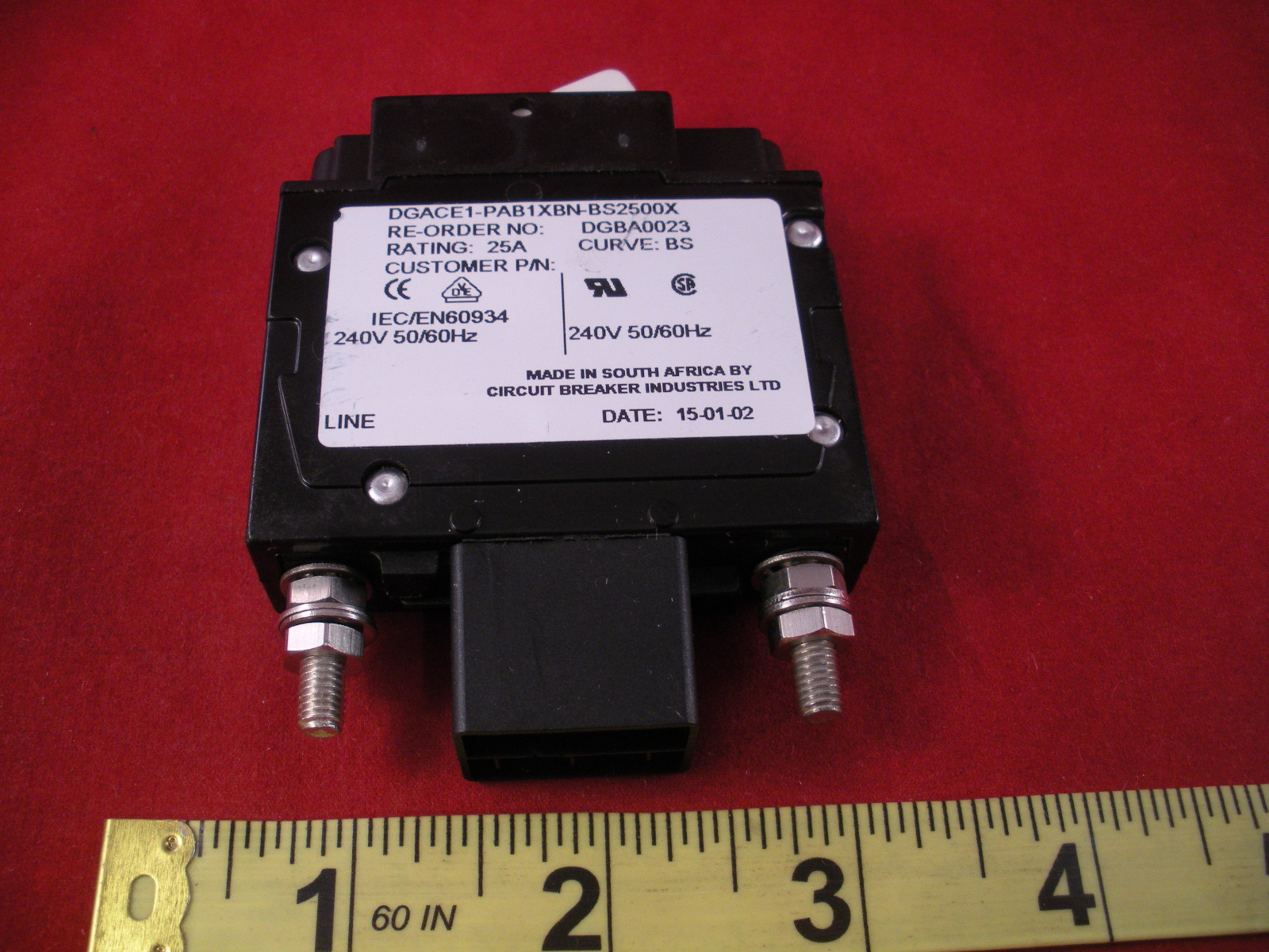 HY MAG DGBA0023 Circuit Breaker Switch DGACE1-PAB1XBN-BS2500X 25a 240v New Nnb
