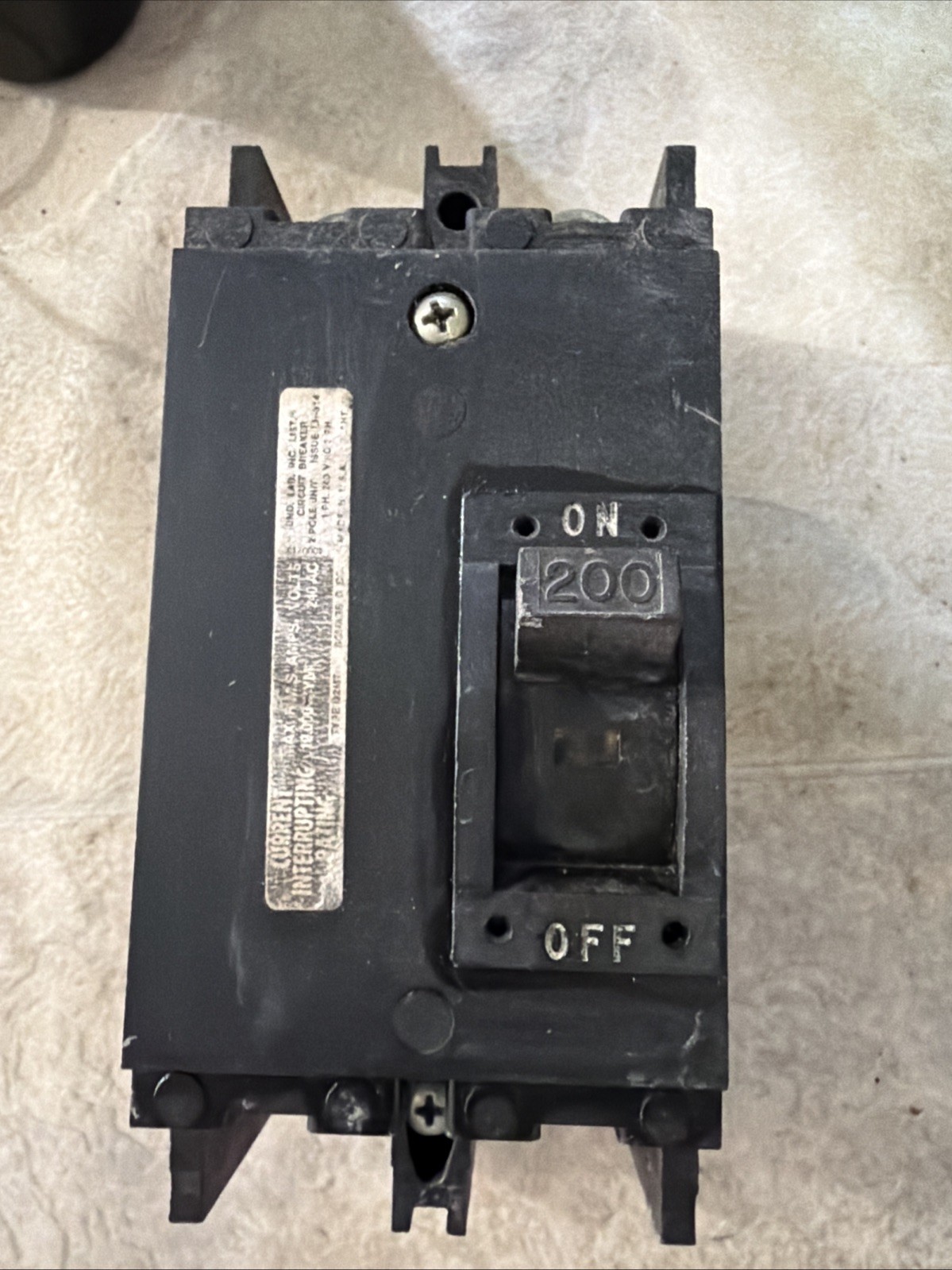 Square D Q2M-2200-MT 200 Amp 2 Pole Circuit Breaker 200A 2P 240VAC Main Tested