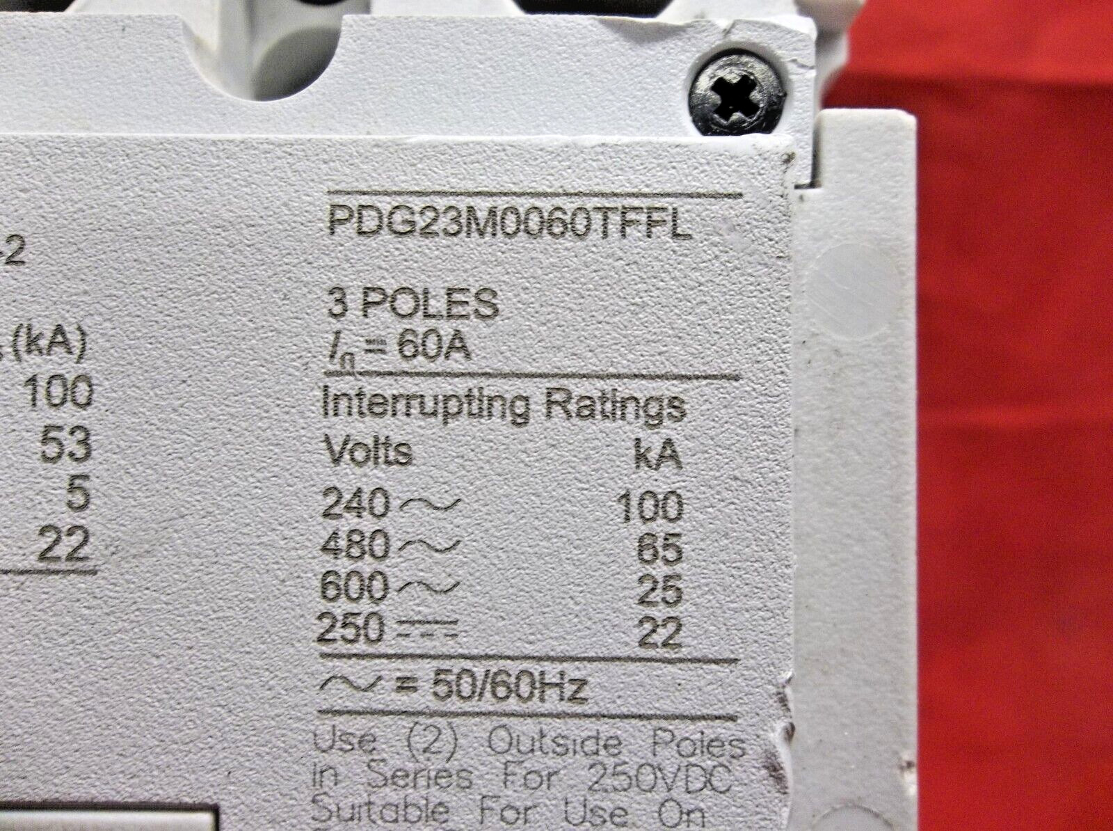 EATON PDG23M0060TFFL circuit breaker 375B10