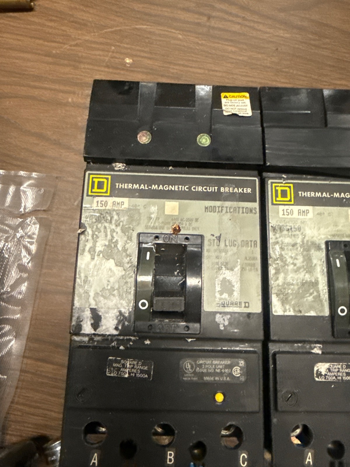 Square D KA36150 3-Pole 150A 600V 3-Phase Circuit Breaker
