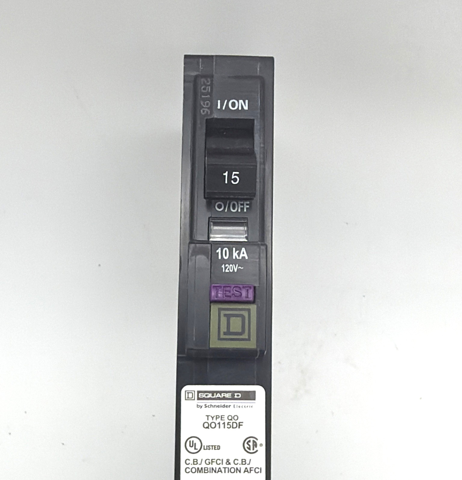 Square D QO115DF QO115DFC 15A Dual CAFCI AFCI GFCI Breaker 120V Visi-Trip NEW