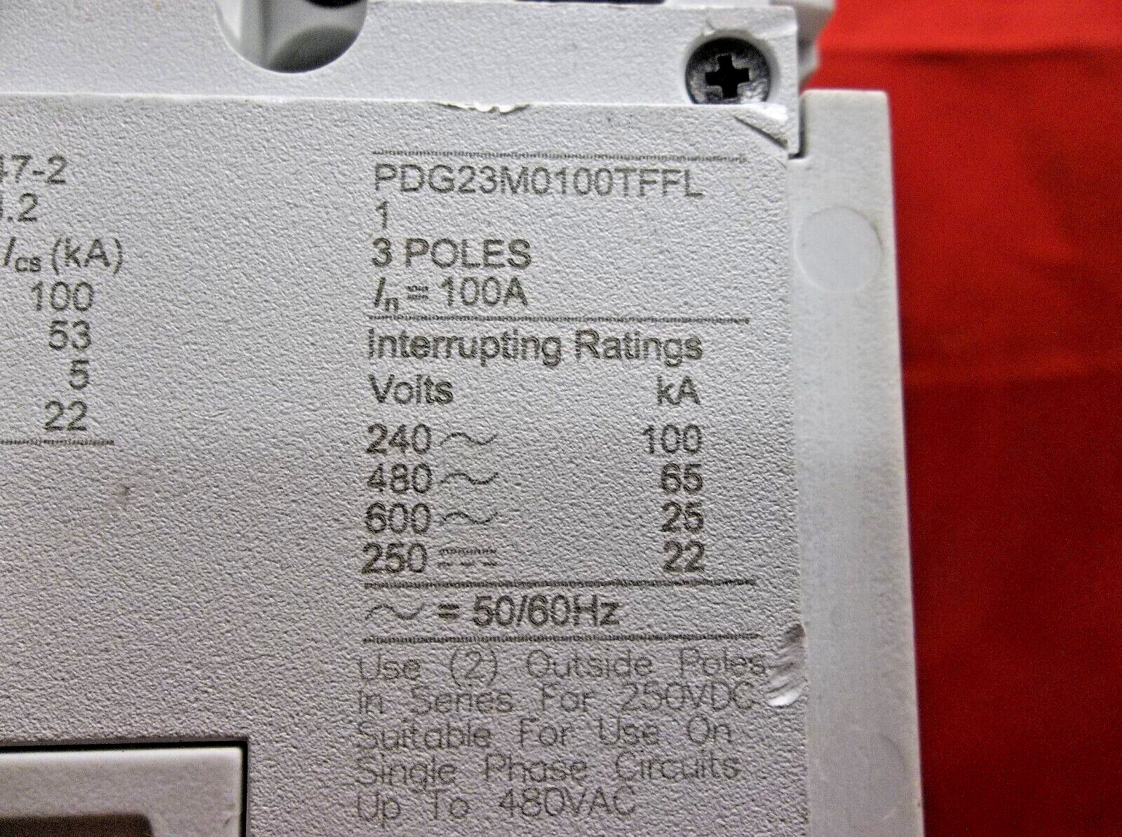EATON PDG23M0100TFFL circuit breaker 365A3