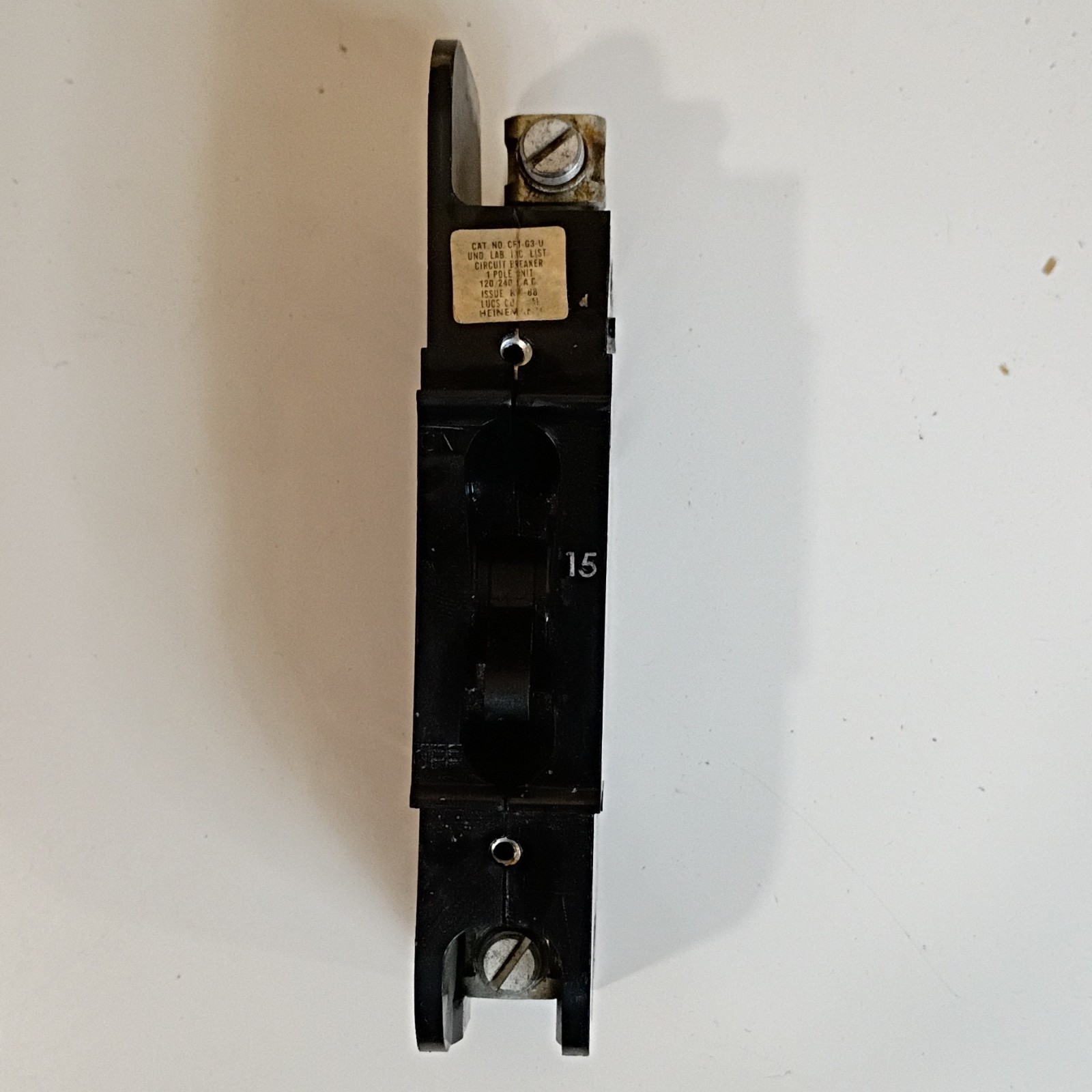 Qty of 5 Heinemann CF1-G3-U 15A Circuit Breaker 1-Pole 120/240V AC Thermal
