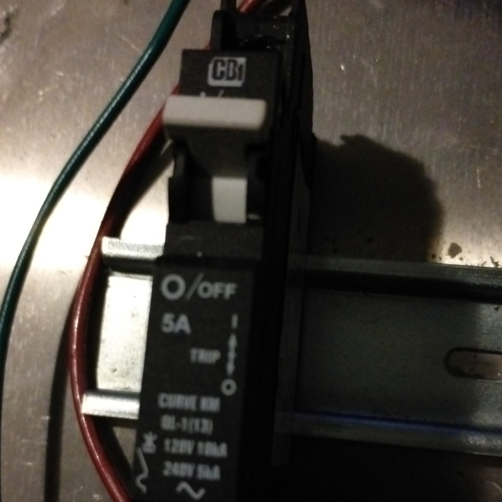 CBI QL-1(13)-DM-KM-5A 5A Time Delay Circuit Breaker 120/240V 1-Pole