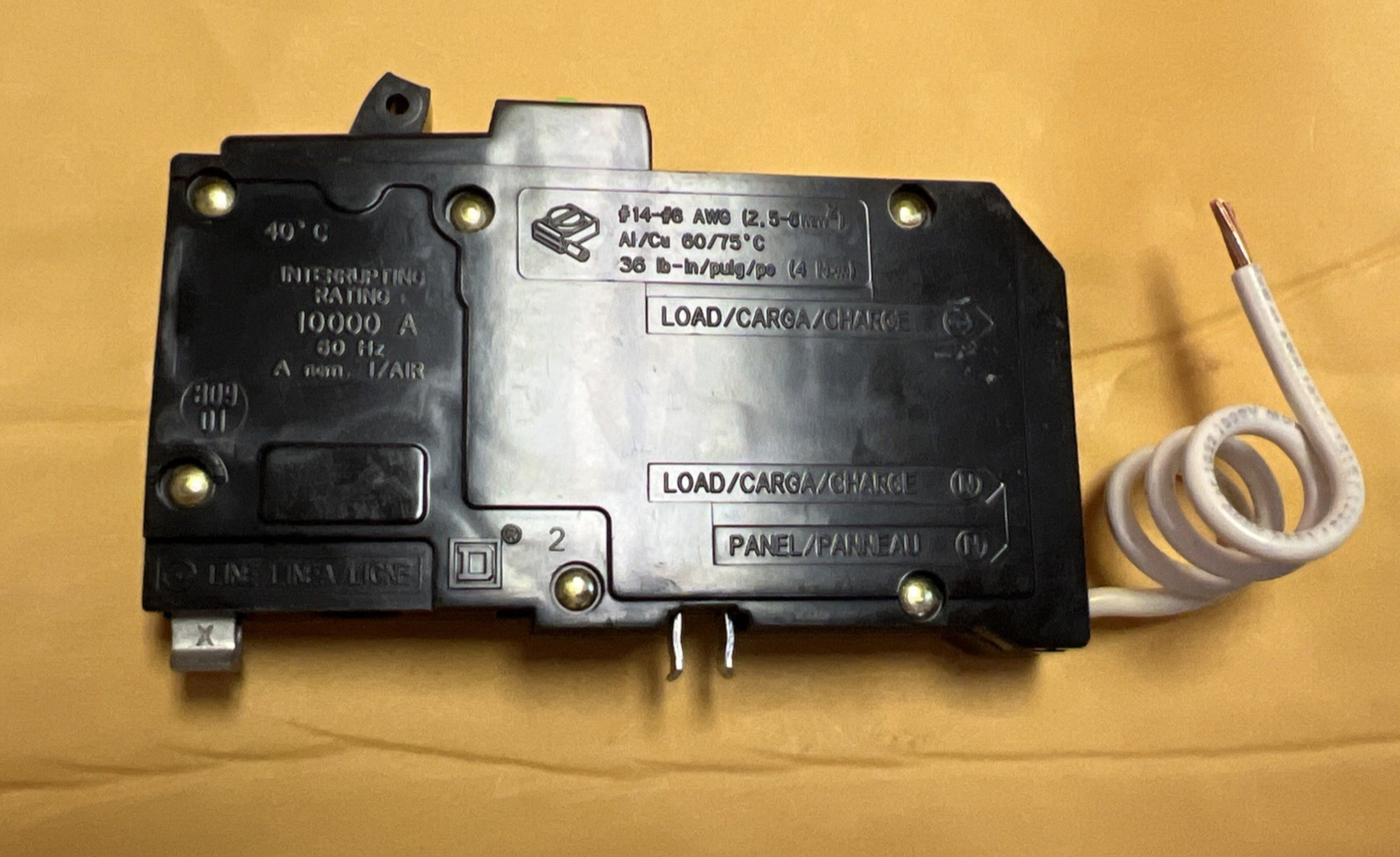 Square D -QO120CAFI – Single Pole , type AFI 20A – Circuit Breaker