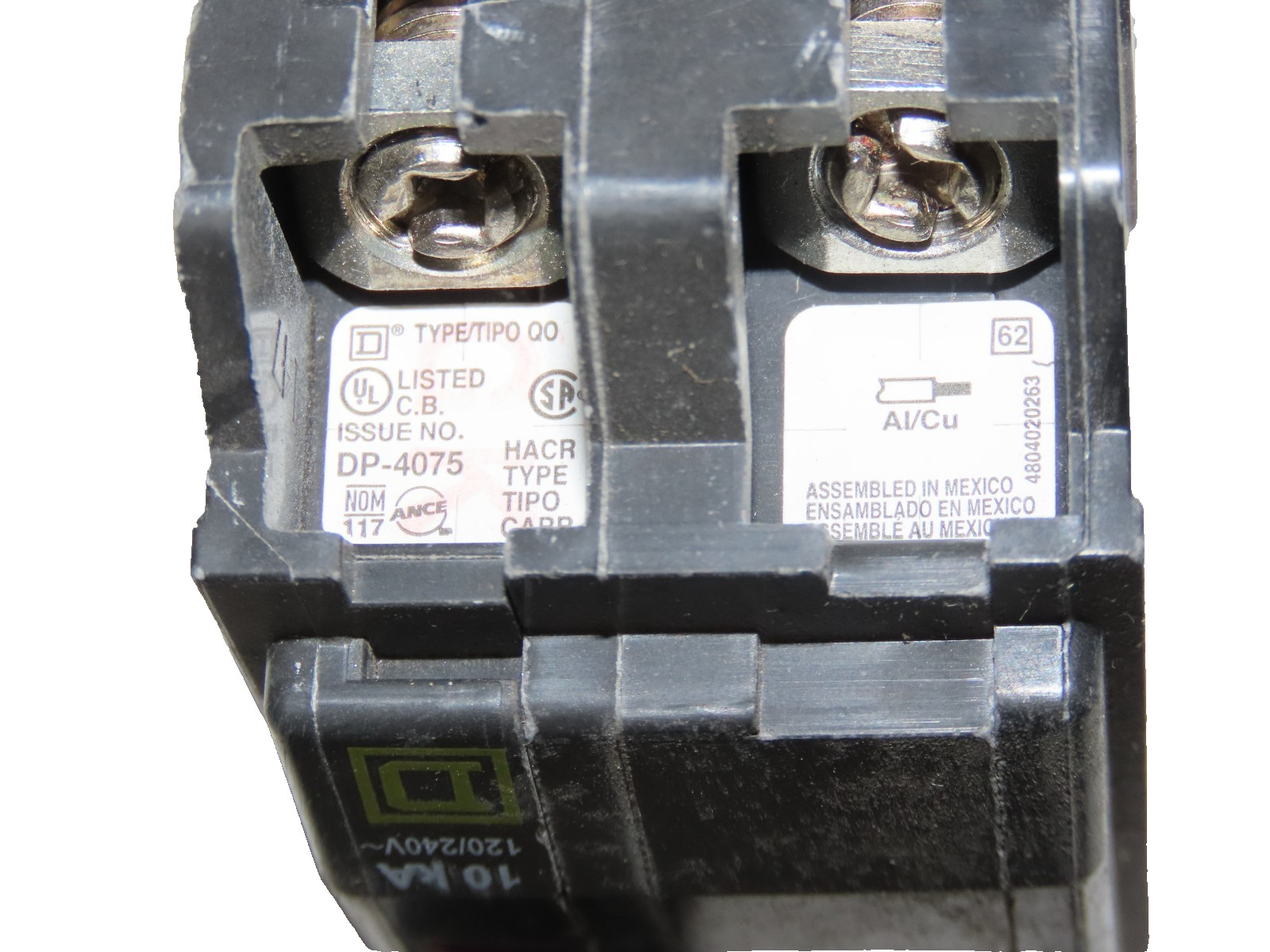 SQUARE D QO240 40Amp 2 Pole Circuit Breaker 120/240V (Pack of 1) SKU 241