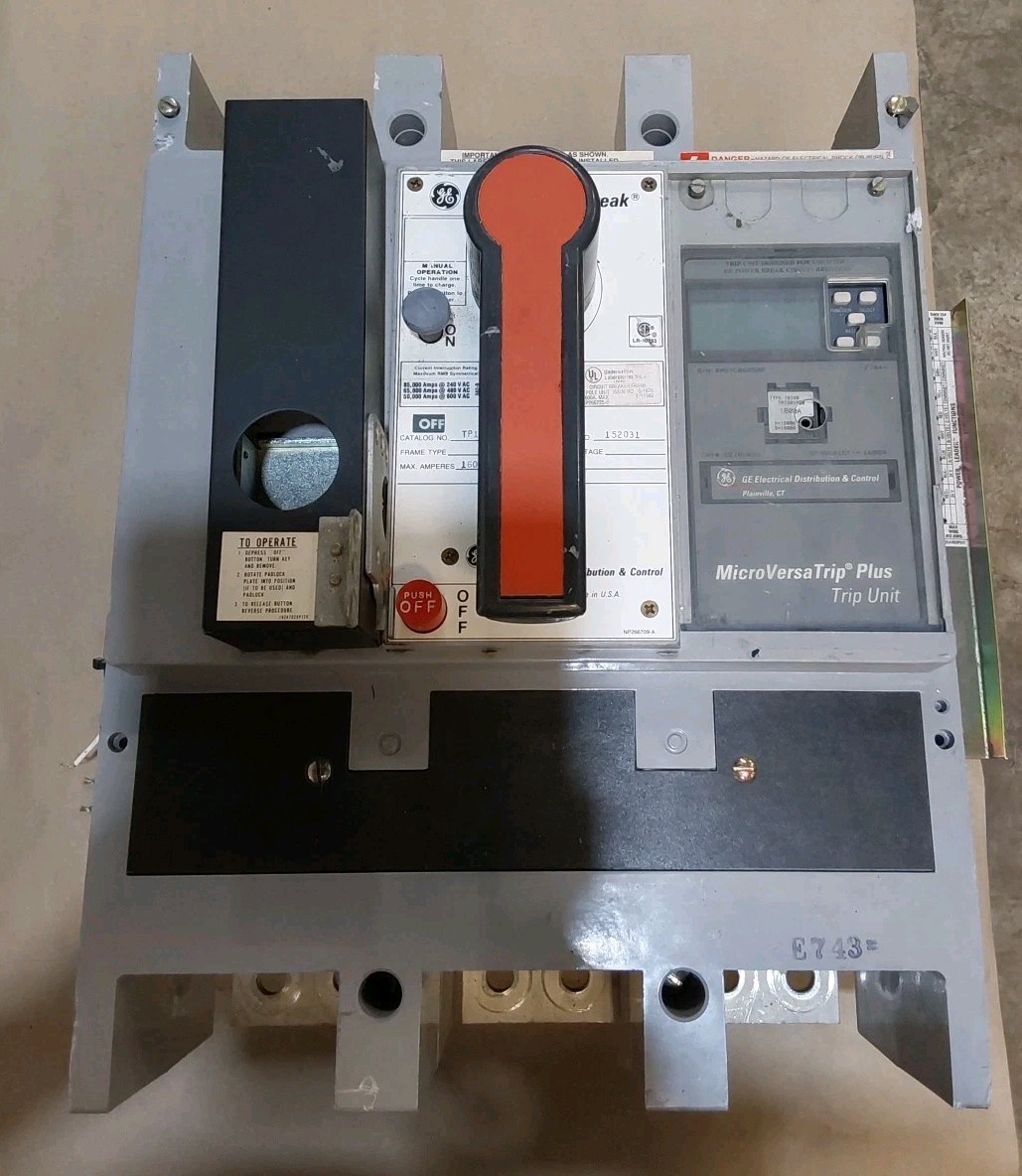 GE 1600A TP1616TTR LI Circuit Breaker 600V General Electric C216LSIG Trip