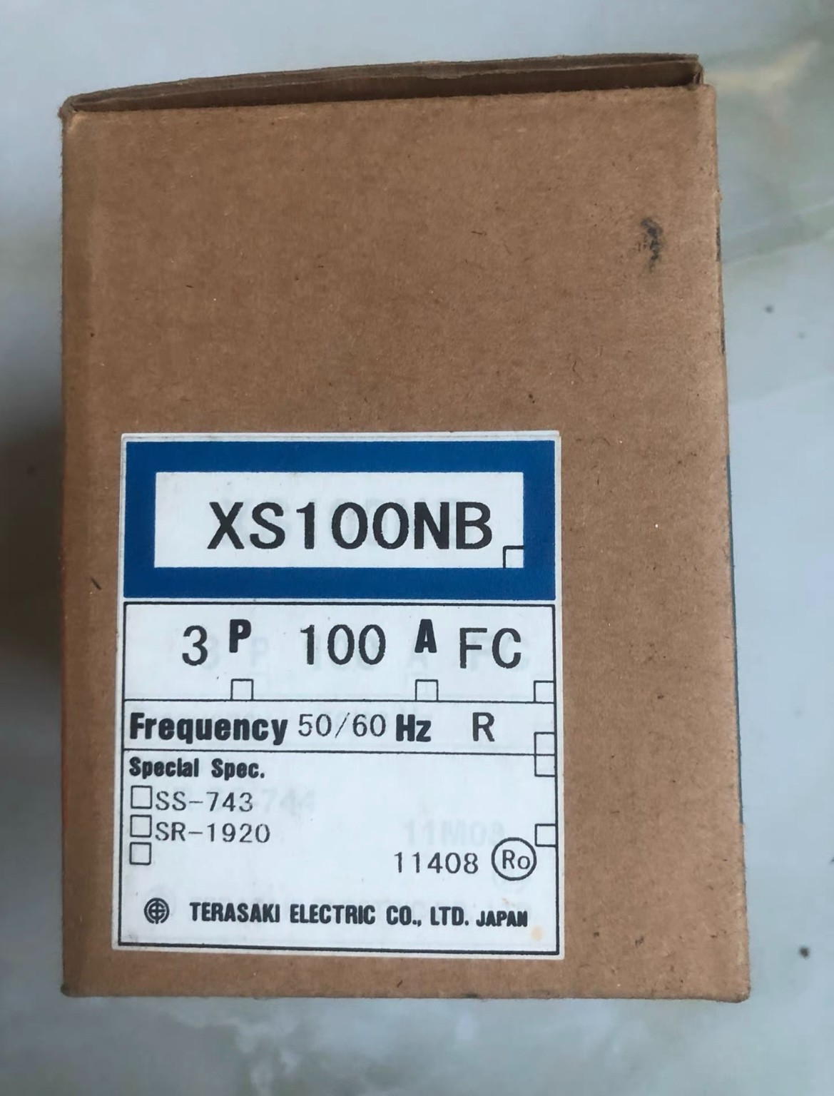 TERASAKI, Terasaki, Japan XS100NB 3P 100A FC Fixed type Brand new original