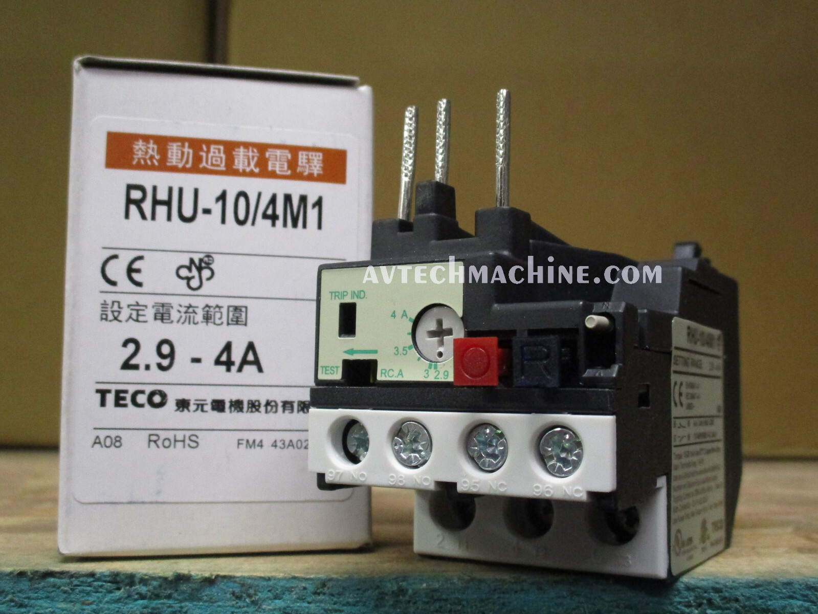 RHU-10/4M1 Teco Thermal Overload 3 Pole 2.9 – 4 Amp