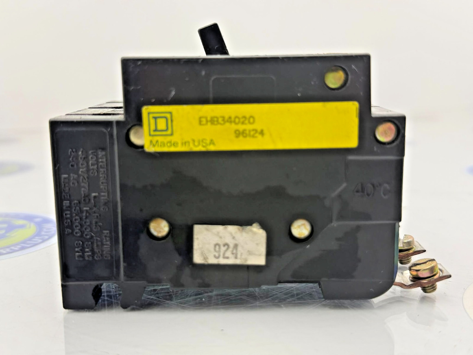 Square D EHB34020 3-Pole 20A Circuit Breaker EHB Series Bolt-On