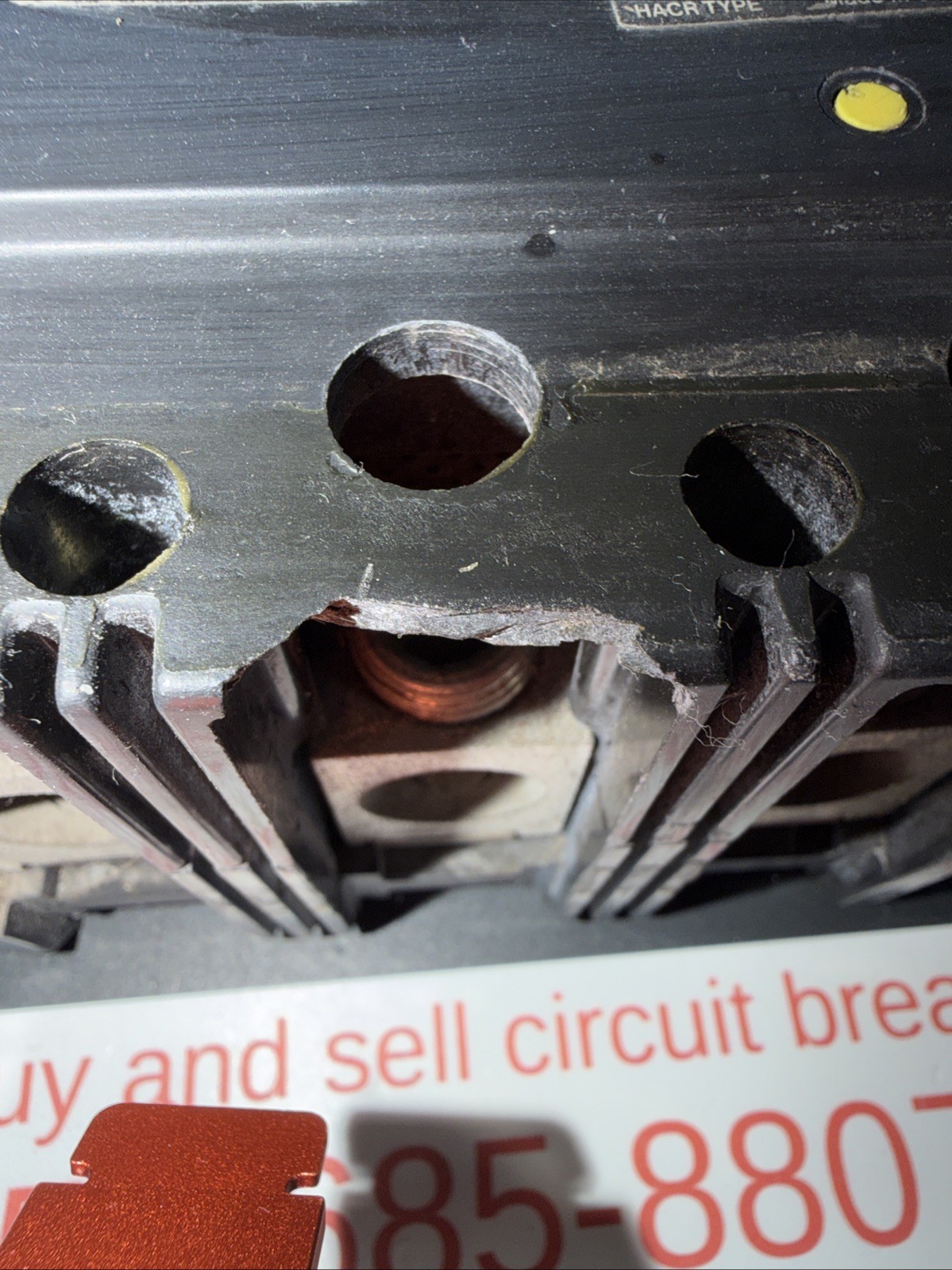 Square D Electric 100A 600V 480V KAL36100 Circuit Breaker BAD LABLE FLAW