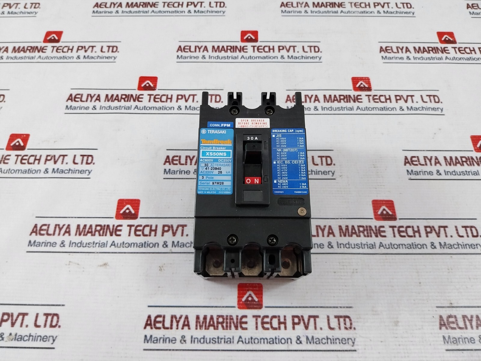 Terasaki XS50NS Tembreak 3 Pole Circuit Breaker 30A AC600V DC250V