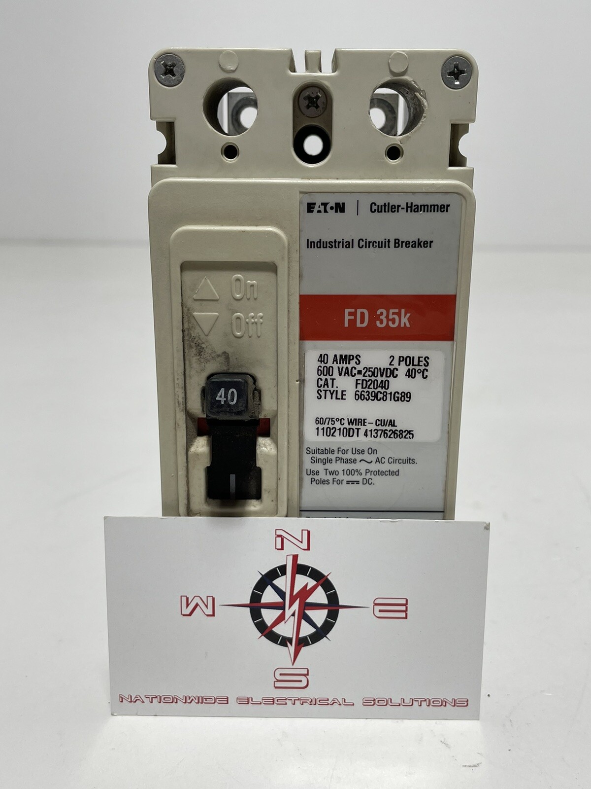 Eaton FD2040 40A 2P Circuit Breaker