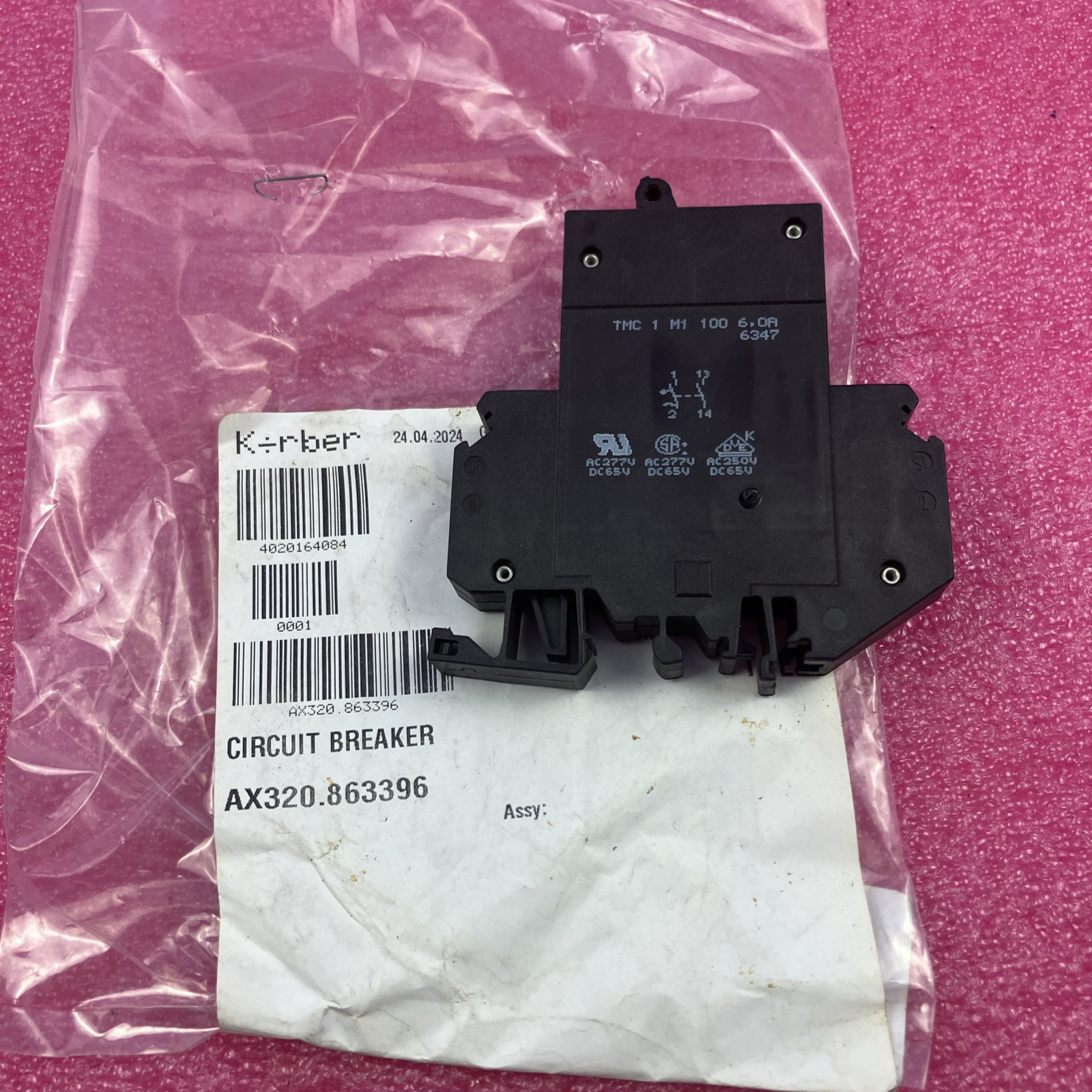 Phoenix Contact TMC 1 M1 100 6,0A Thermal-Magnetic Device Circuit Breaker