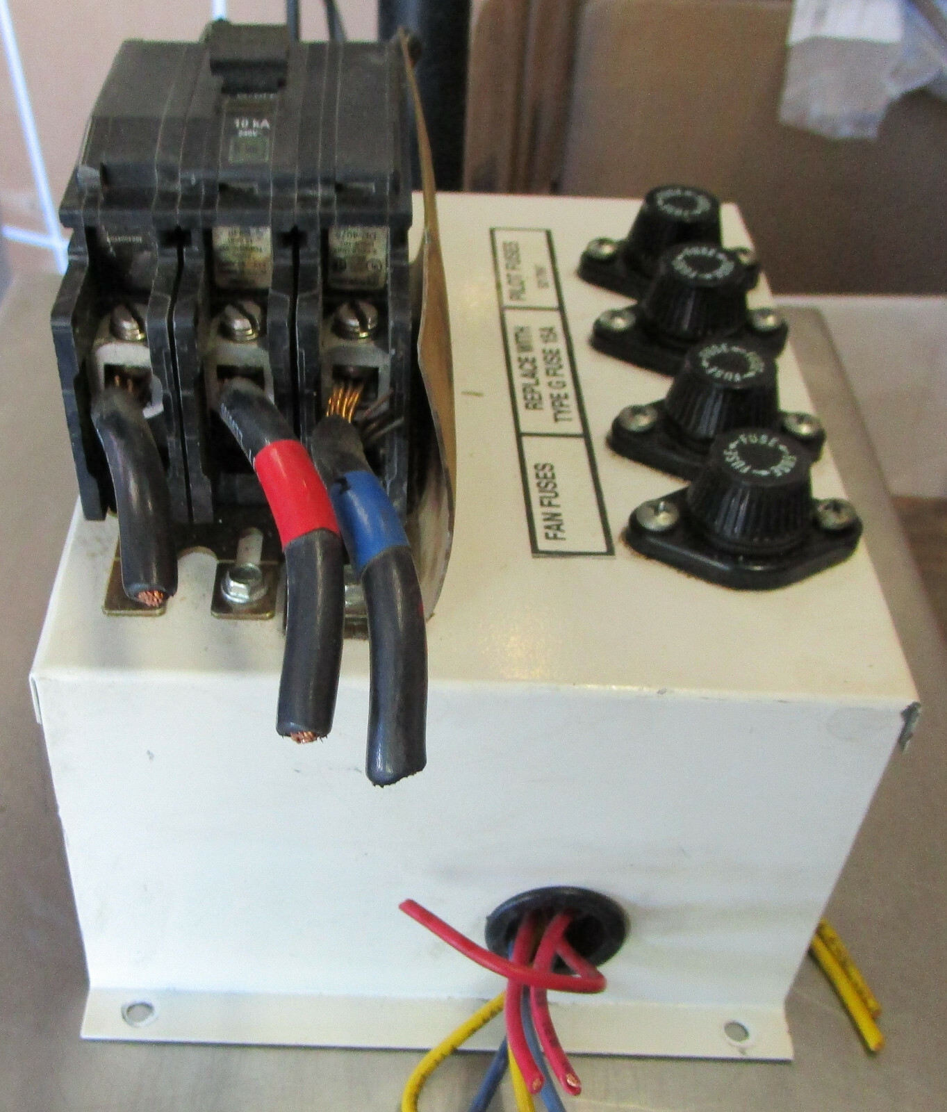 Square D Circuit Breaker 10ka Series 3 60 Amp 3 Pole 240v w/ Control Panel Used