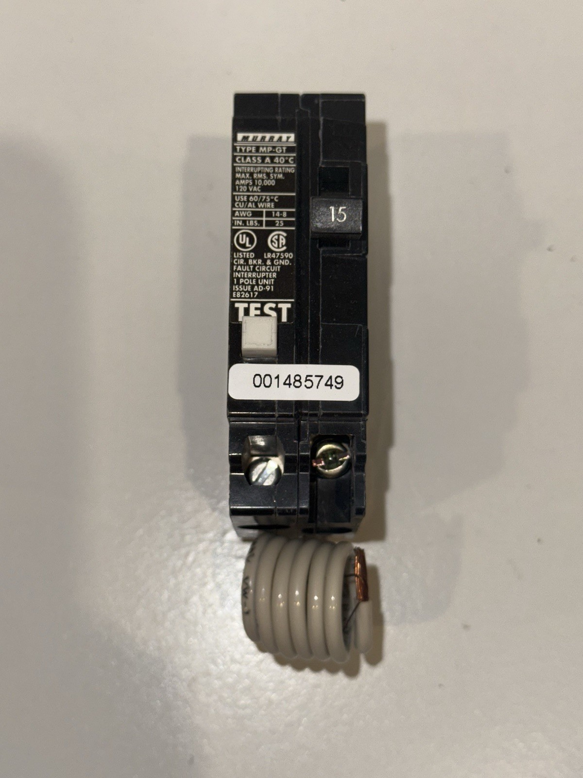 Murray MP115GF 1 Pole Ground Fault Circuit Breaker *NIB*