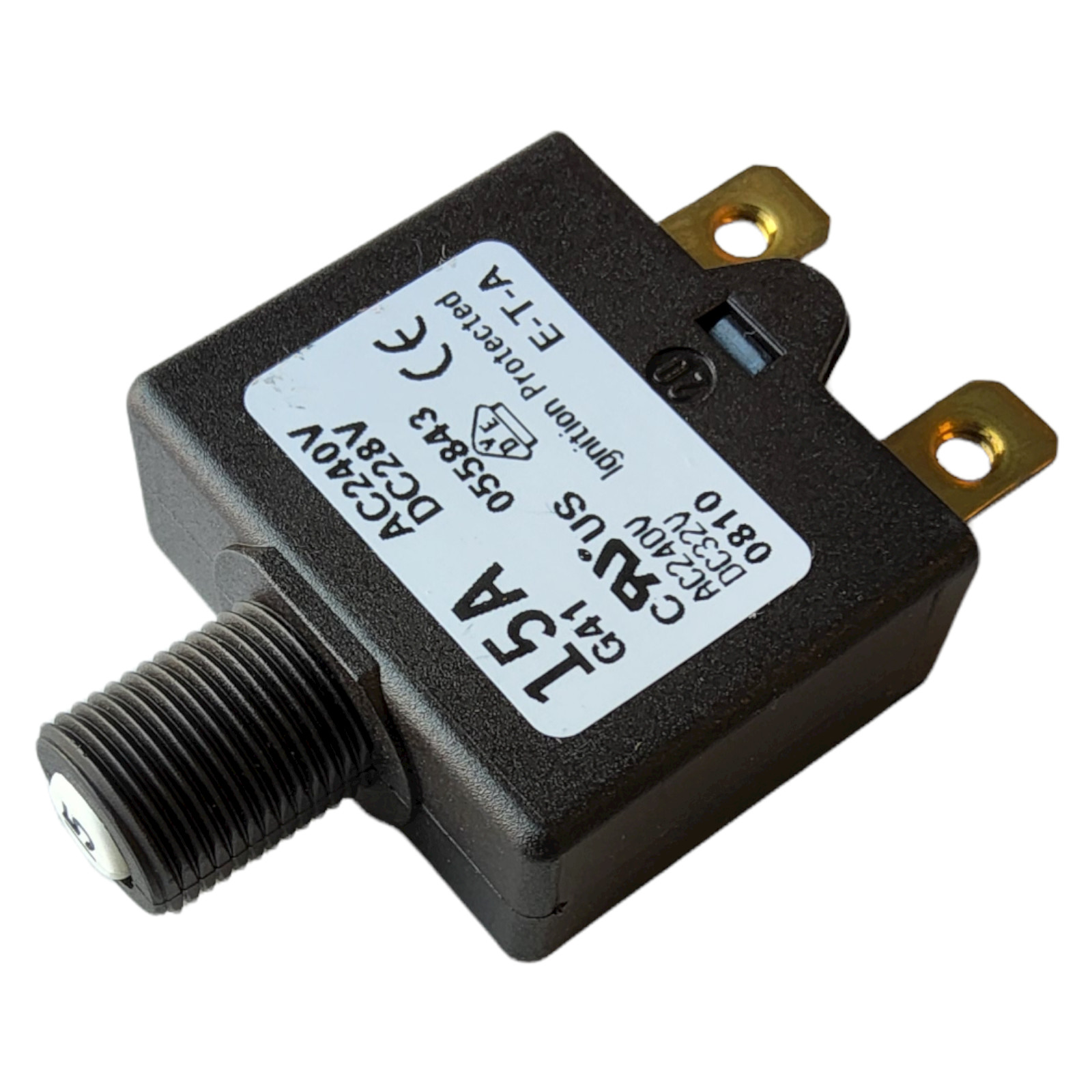 ETA Thermal Circuit Breaker, 1658 Series, 15 A, 1 Pole Push to reset, NEW
