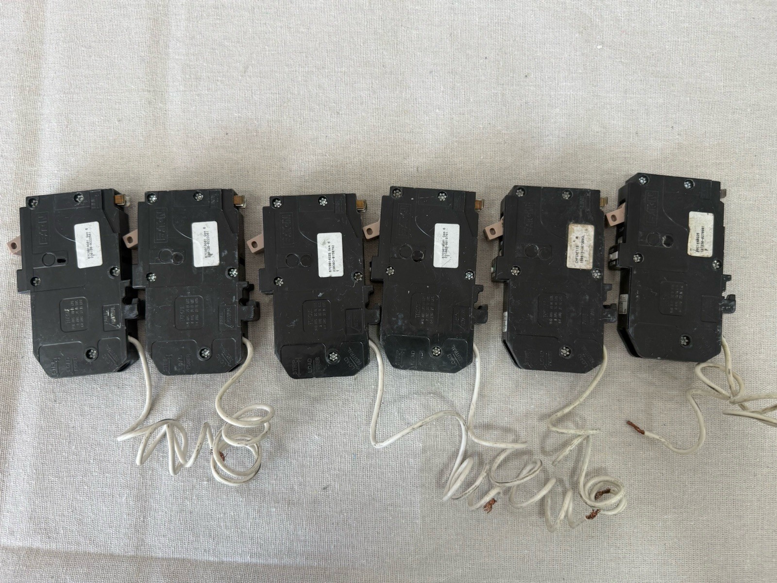 Lot of 8 Eaton CH AFCI/GFCI Breakers 15A & 20A Plug-On Neutral Pigtail Tested