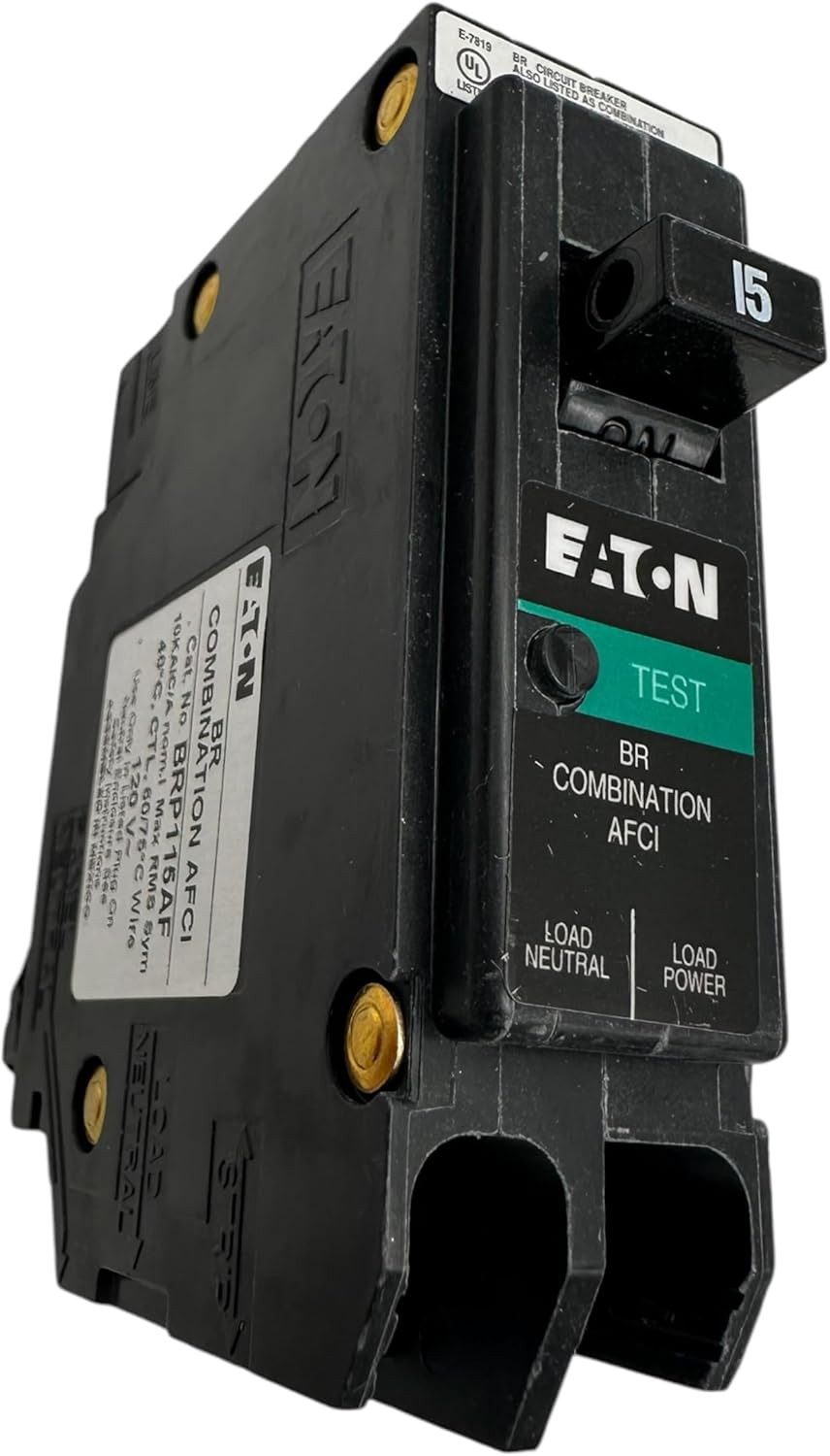 Eaton 15 Amps Combination AFCI Single Pole Circuit Breaker
