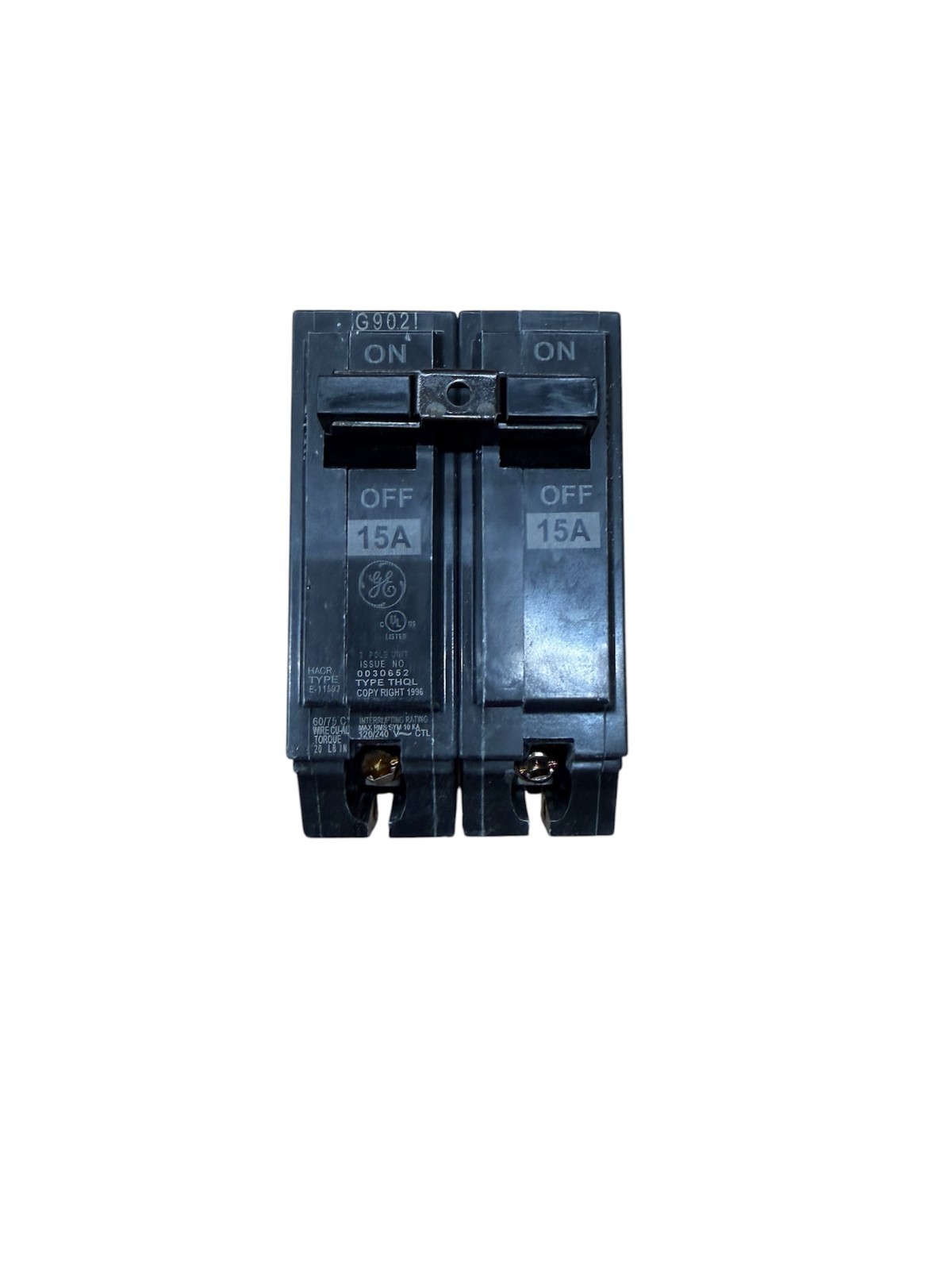 5 PCS GE THQL2115 15A 2-Pole Circuit Breaker 120/240V 15 Amp Type THQL Plug-On