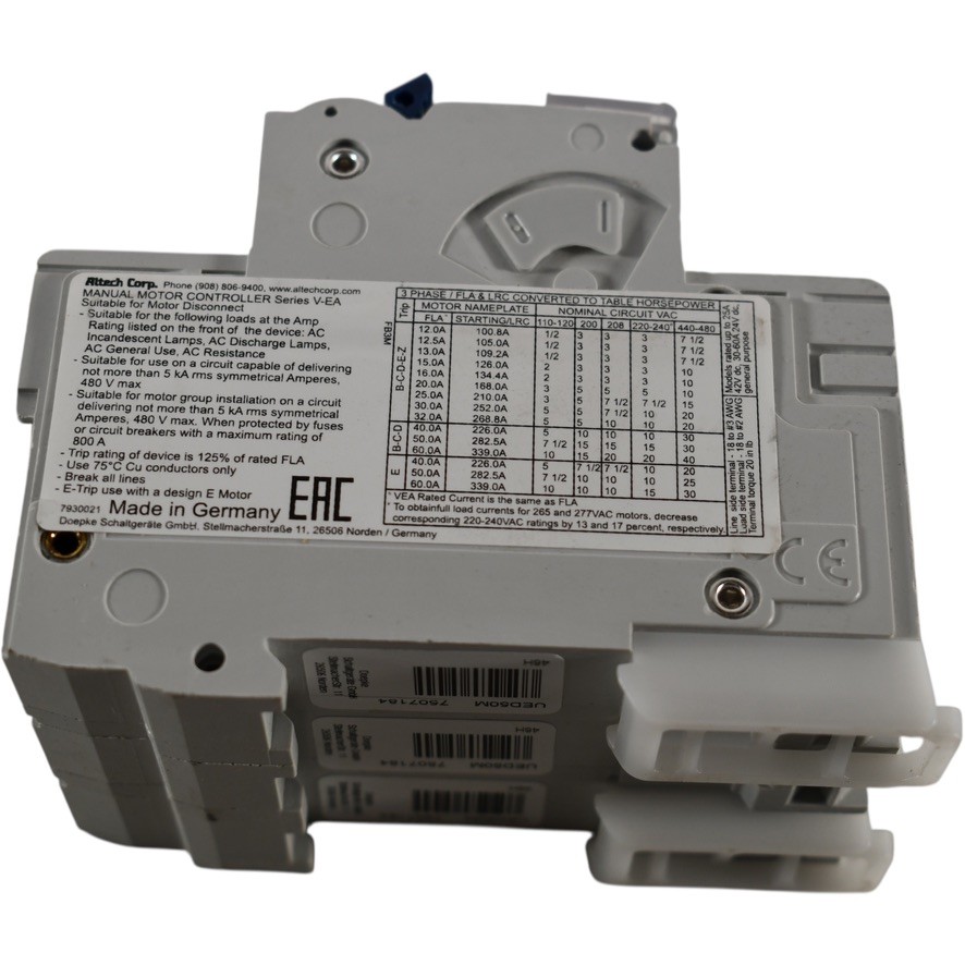 NEW Altech 3D20UM D50 Circuit Breaker Thermal Magnetic 20A 480 V AC DC Lever DIN