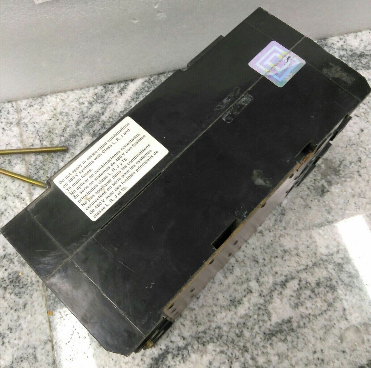 SQUARE D KAL36100 3P 600VA/250VD 100A AL250KA TYPE KAL Breaker/USE(33D3