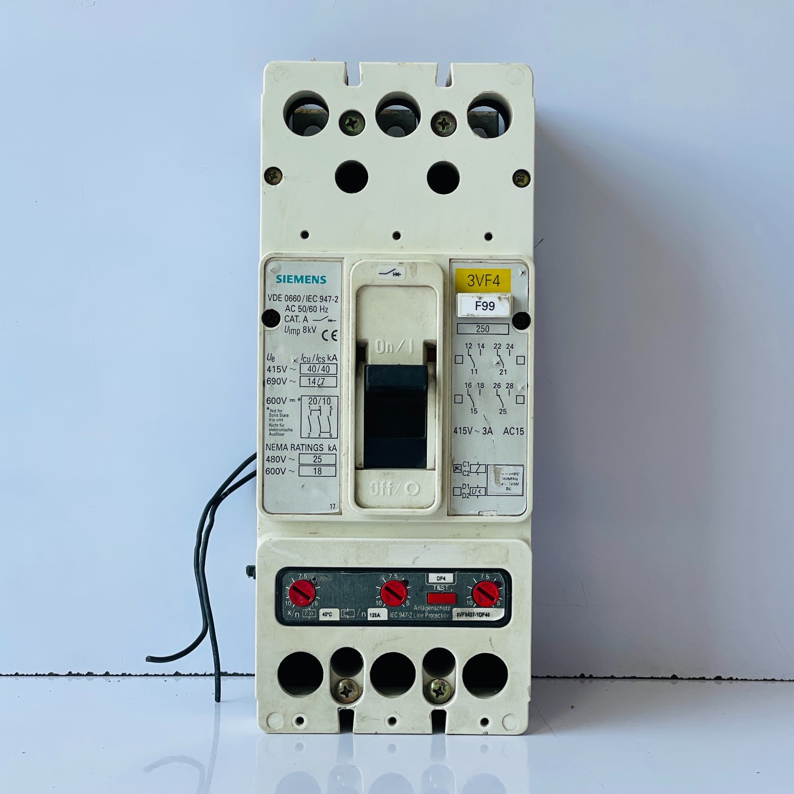 SIEMENS 3VF4231-1DF41-7KA0 MOLDED CASE CIRCUIT BREAKER 3P 125A FREE FAST SHIP