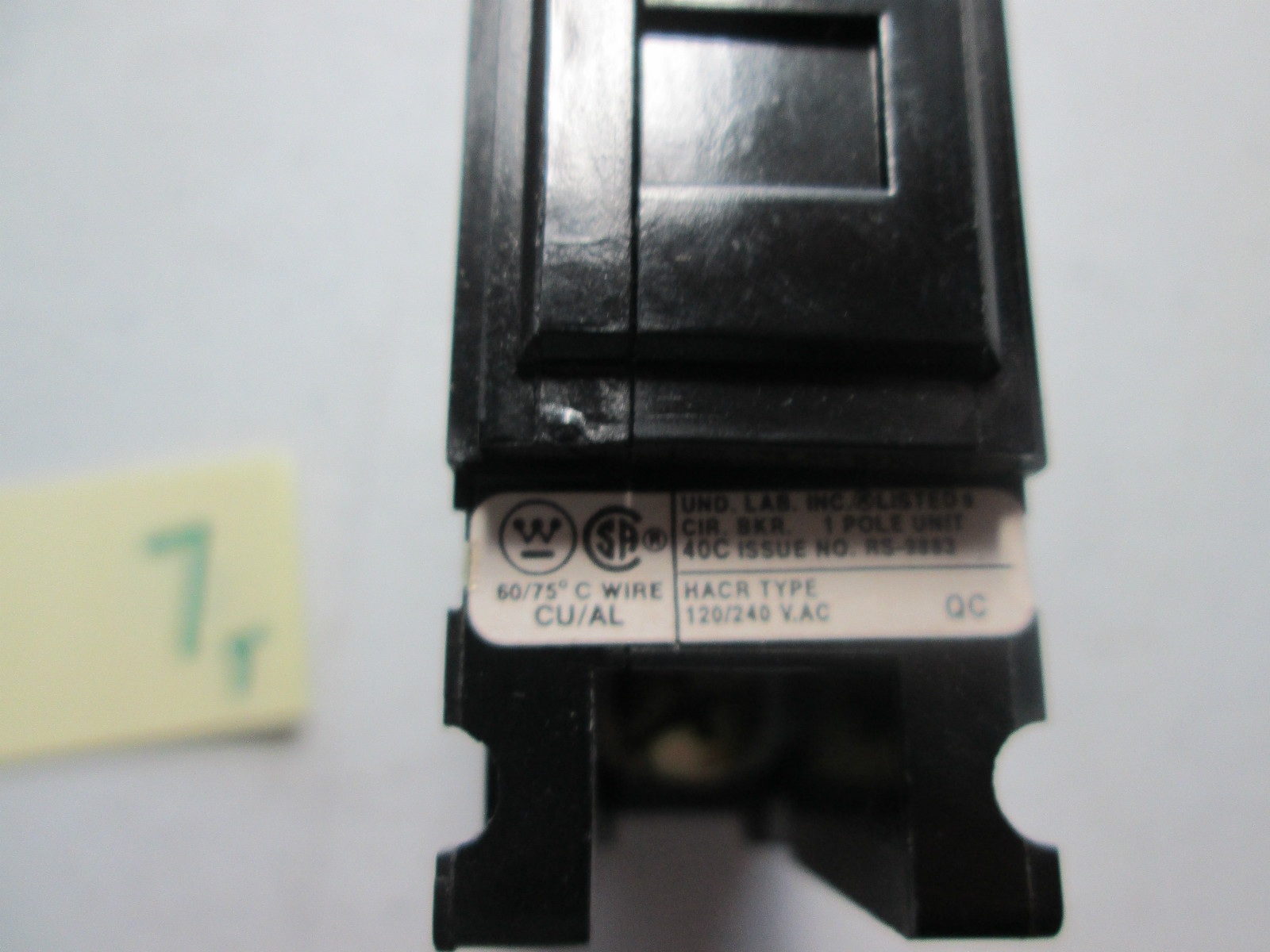 LOT OF 6 WESTINGHOUSE 10 AMP CIRCUIT BREAKER QUICKLAG-C 1 POLE RS-9883 (267-3)