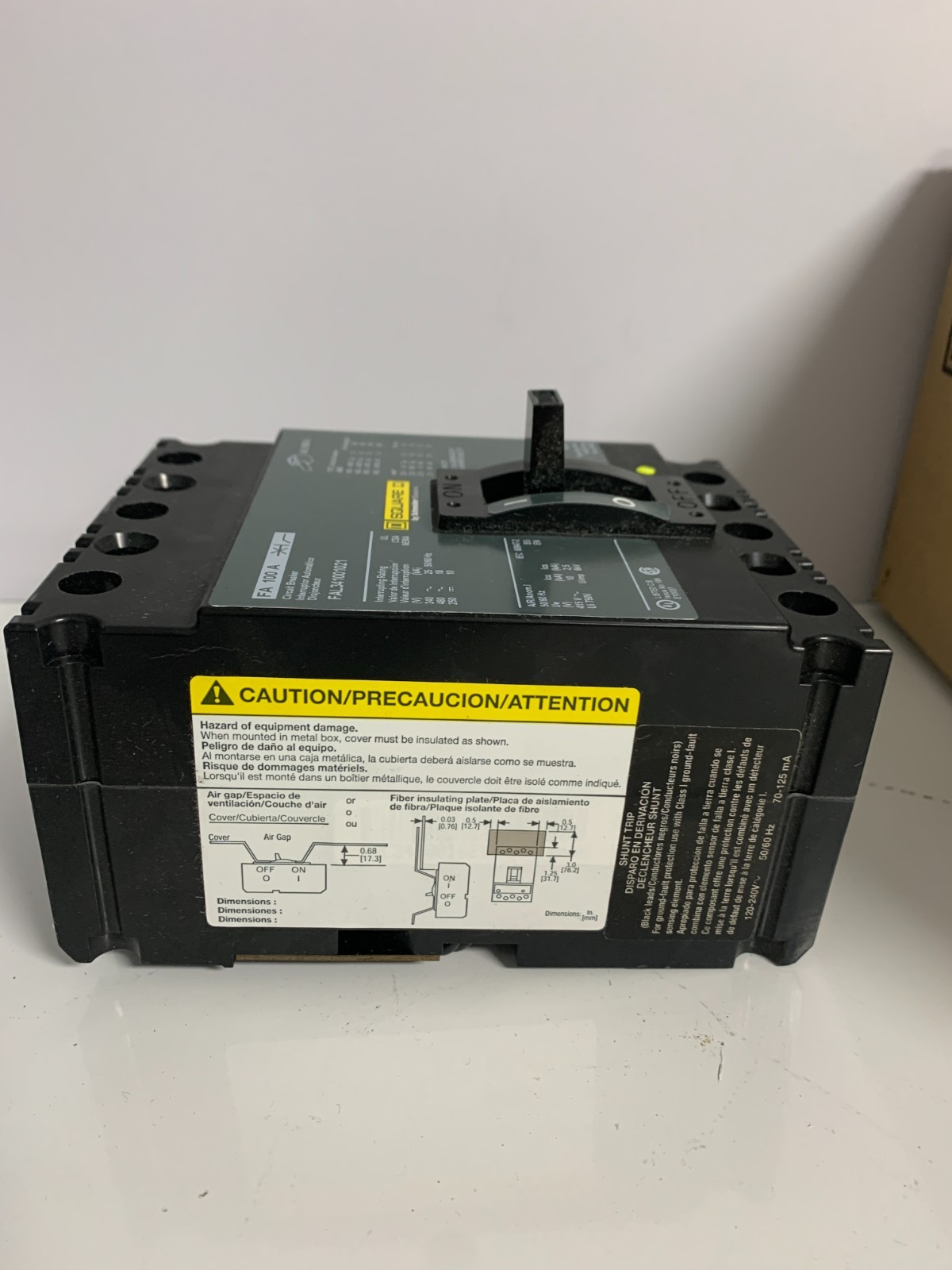 FUJI BW125JAGU-3P125 125 AMP 600 VOLT 3 POLE BREAKER..43