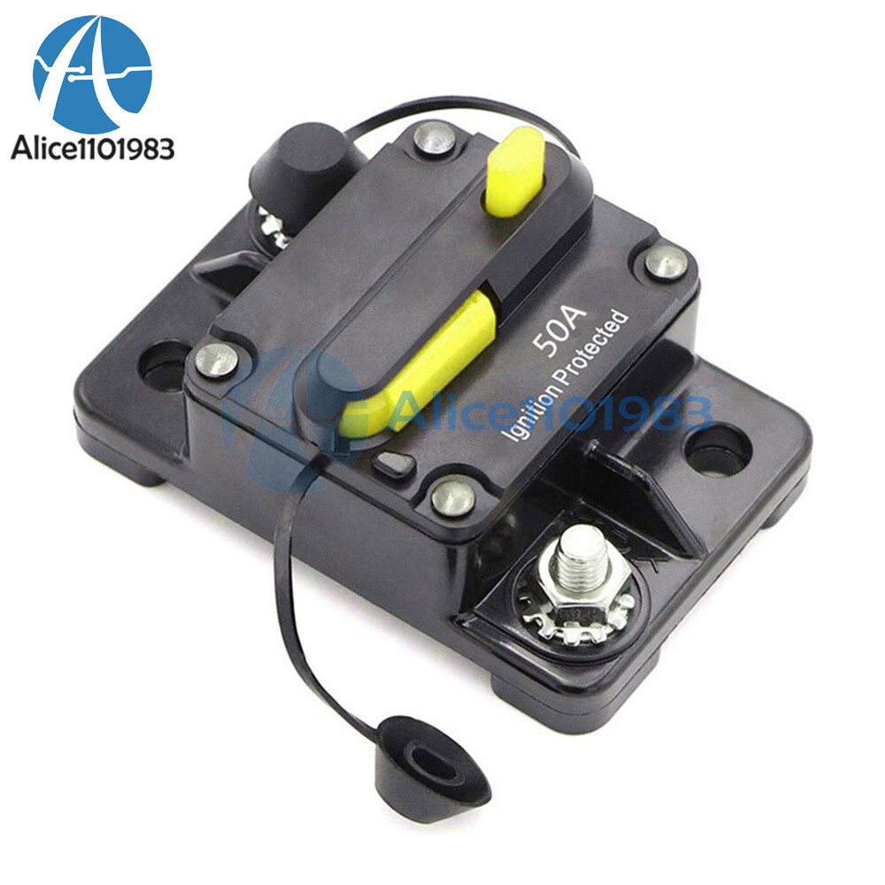 Waterproof Circuit Breaker Fuse Reset 30-300A DC12-48V Car Boat Auto Breaker