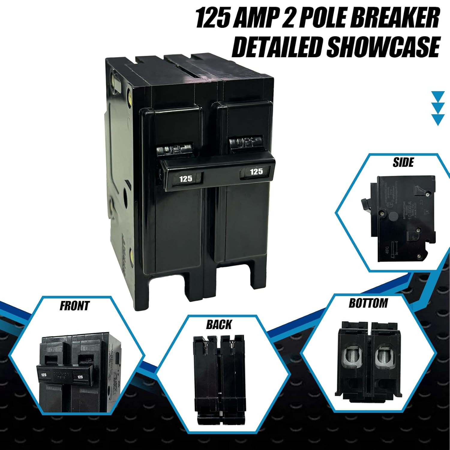 125 Amp Circuit Breaker 2 Pole,Replace for HOM2125 Breaker,Compatible with Most