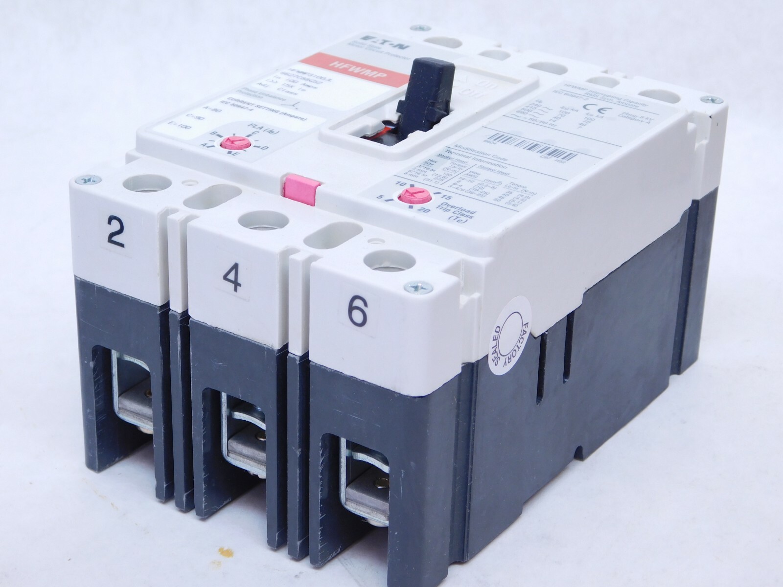 Eaton Solid State Motor Circuit Protector HFWMP3100JL 100-Amp 609-VAC 3-Pole VN