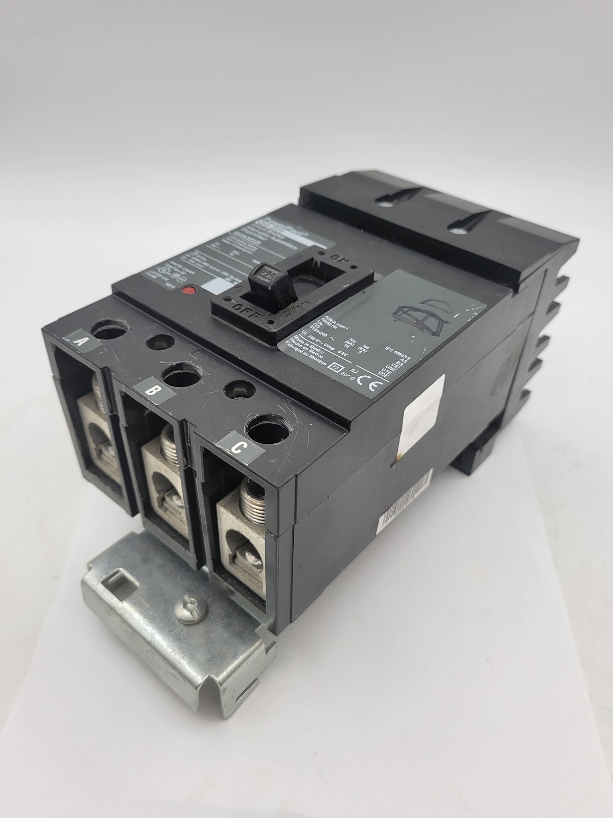 Square D QGA32225 Circuit Breaker 225A 240VAC Type QG 3P PowerPact