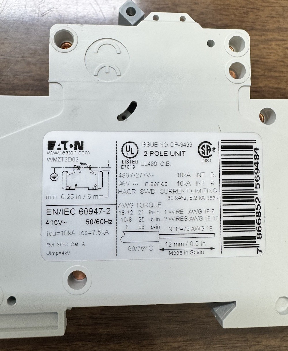 Eaton WMZT2D02 / 2 Pole Unit