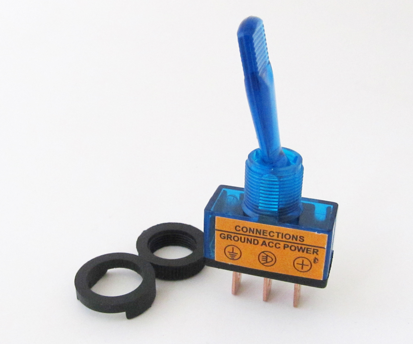 1pc 12V 20A 3pin SPST ON/OFF Toggle Button Switch For Car Green Red Blue 3 Color