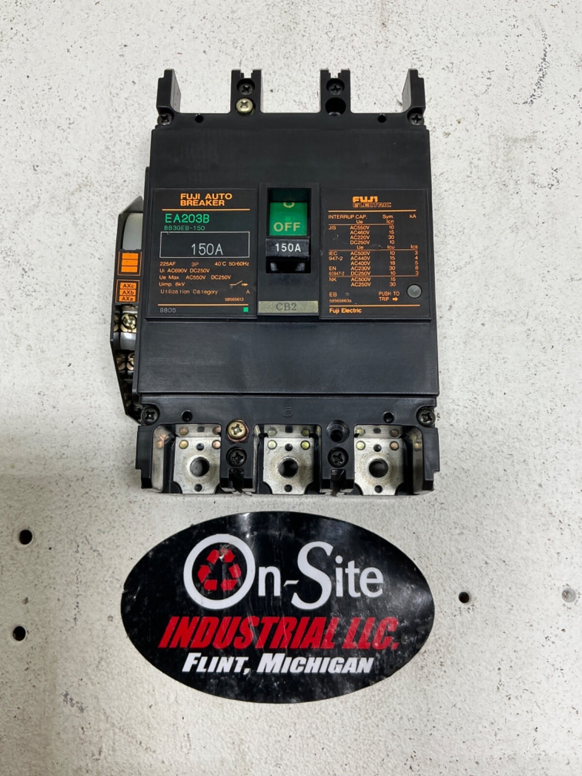 FUJI EA203B AUTO CIRCUIT BREAKER 3 POLE 150 AMP