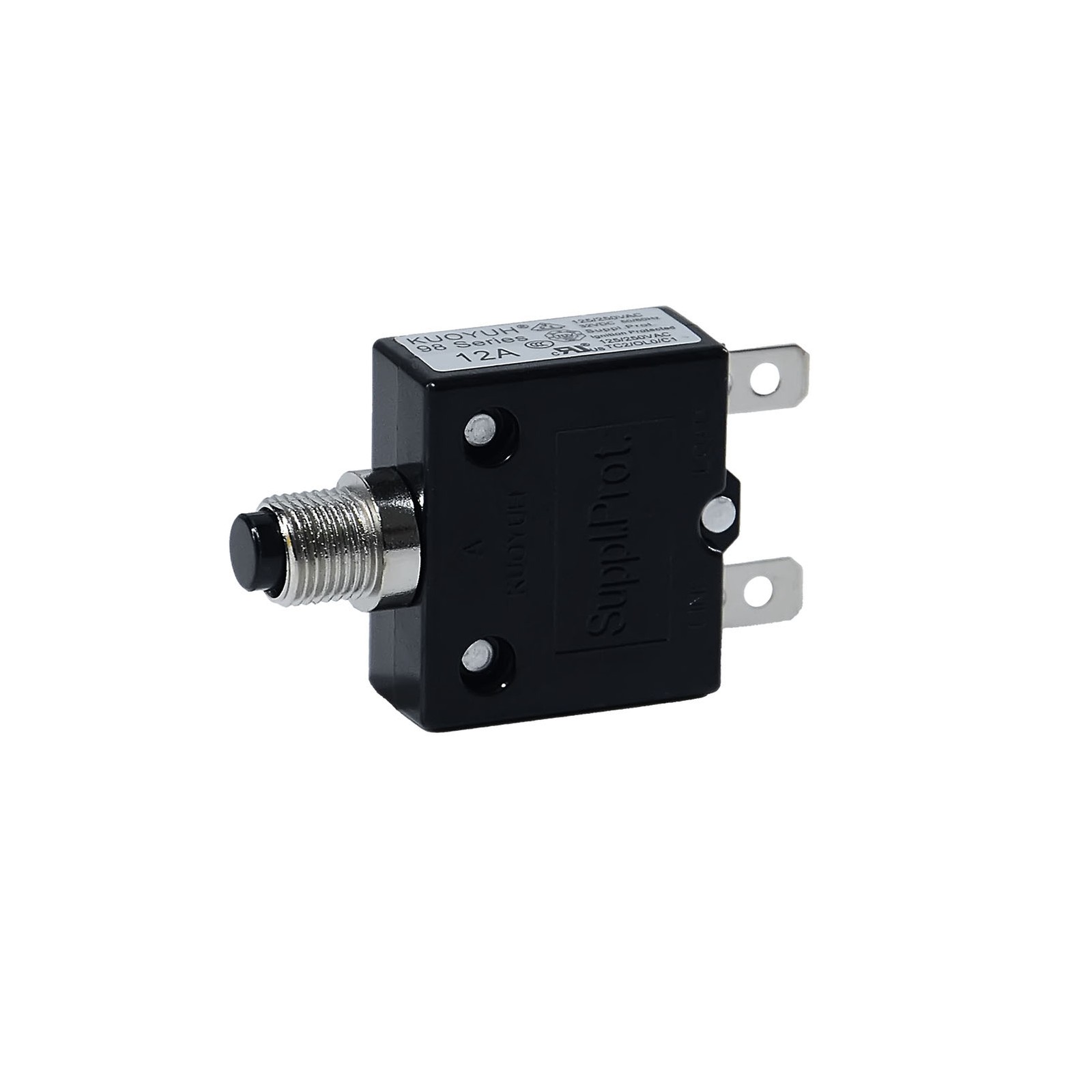 Thermal Circuit Breaker 3-50 Amp Push Button Manual Reset 50V DC 125/250VAC