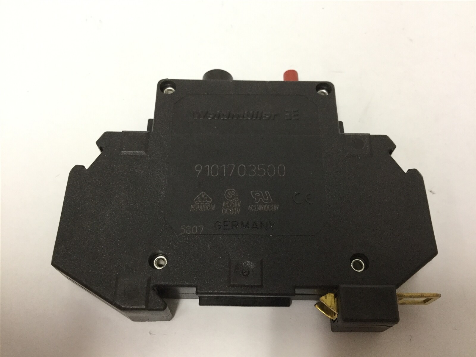 Lot of 2 Weidmuller 9101703500 Circuit Breakers, Rating: 3A 250VAC/65VDC, DIN