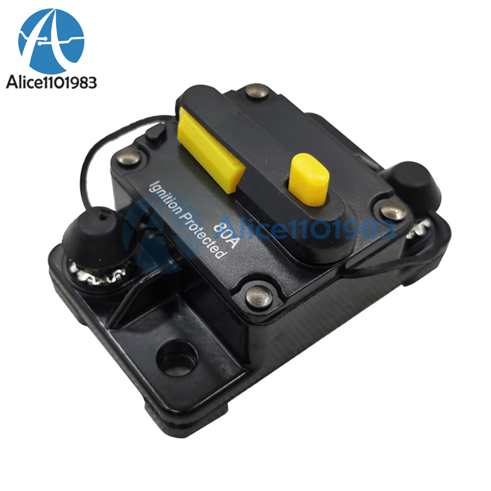Waterproof Circuit Breaker Fuse Reset 30-300A DC12-48V Car Boat Auto Breaker